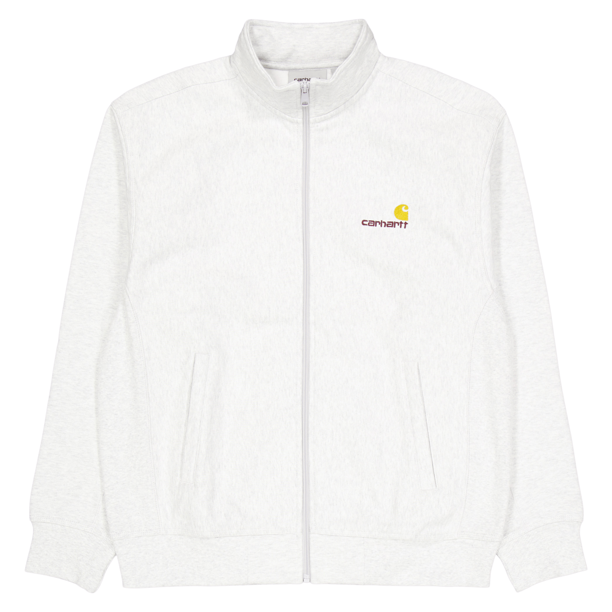 American Script Jacket Ash Heather, Unisex, Tøj, hættetrøjer og sweatshirts, Hvid, XS