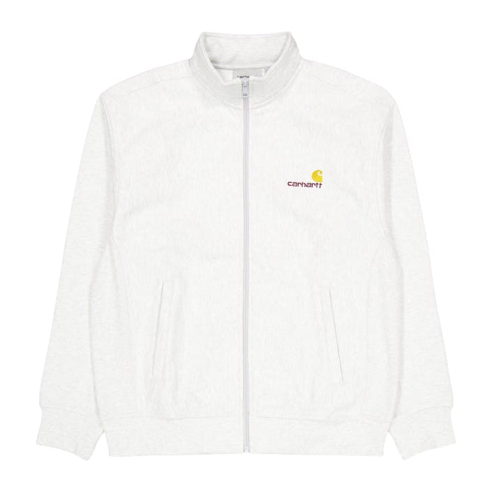 American Script Jacket Ash Heather, Unisex, Tøj, hættetrøjer og sweatshirts, Hvid, XS