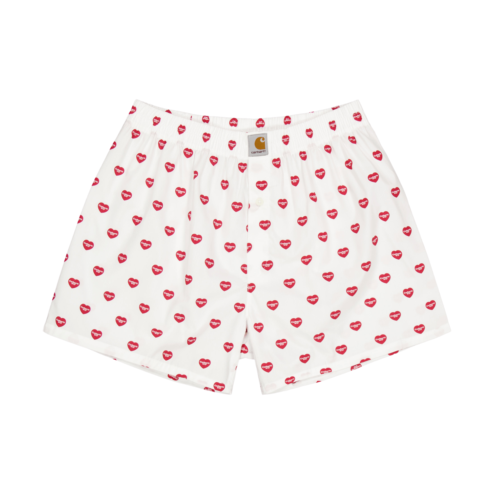 Cotton Boxer Heart Print, White, Unisex, Kleding, Ondergoed, Wit, S