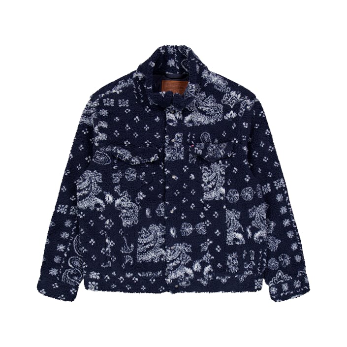 New Relaxed Fit Cozy She Blues Bandana Print Blue S, Male, Odevy, bundy, Modrá, M