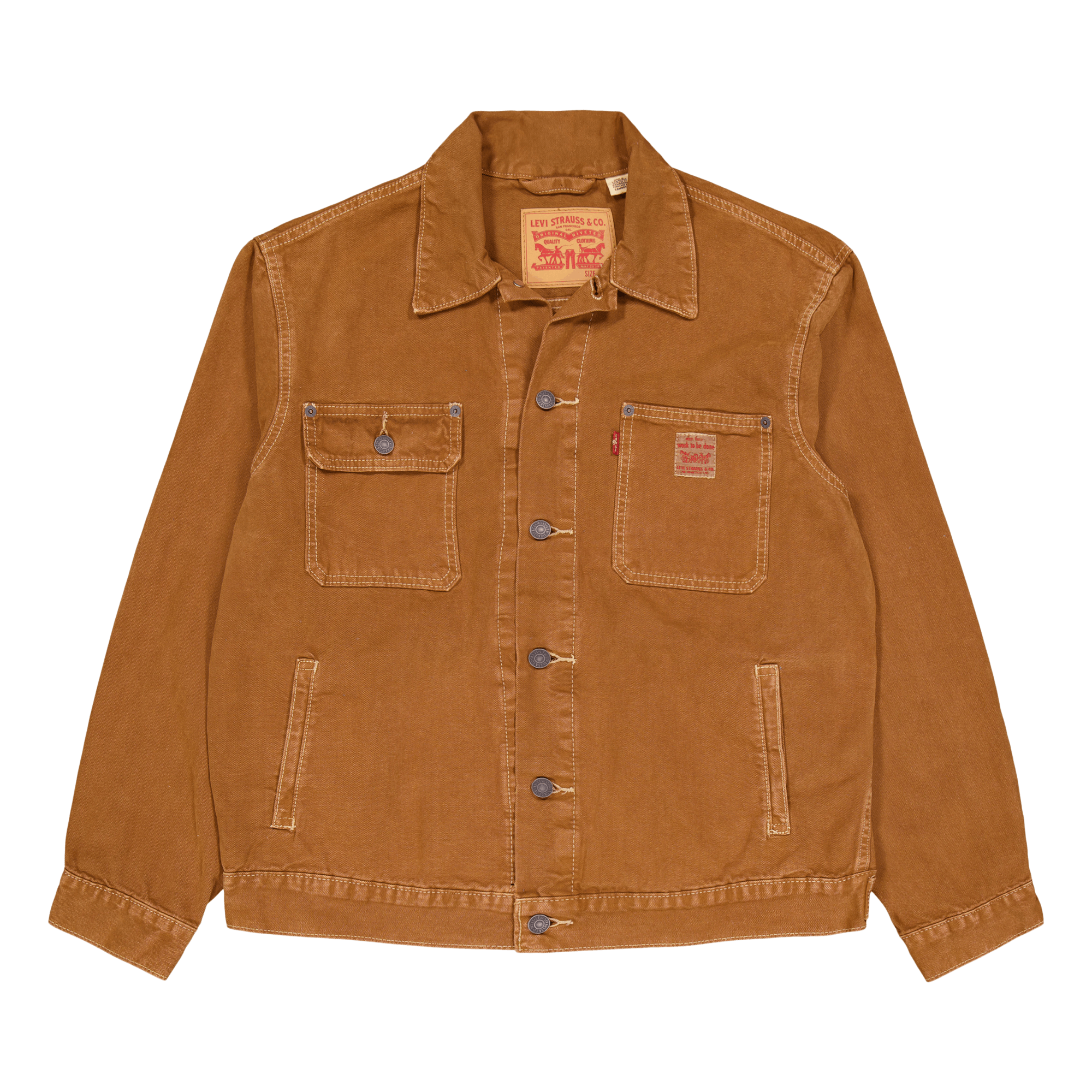 Sunrise Trucker Neutrals Dark Ginger Gd Truck, Male, Kleding, jassen, Bruin, M