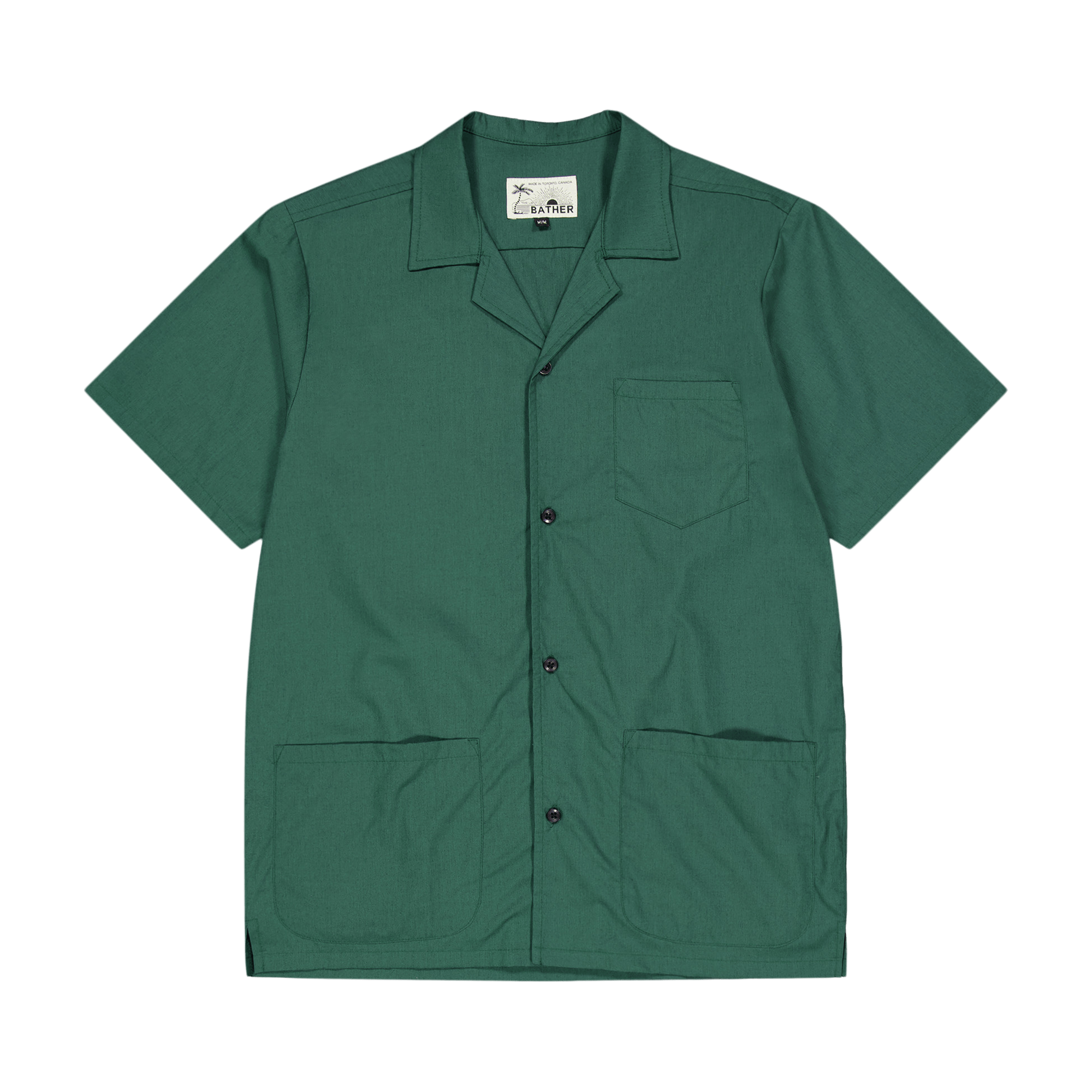 Solid Traveler Camp Shirt Pine