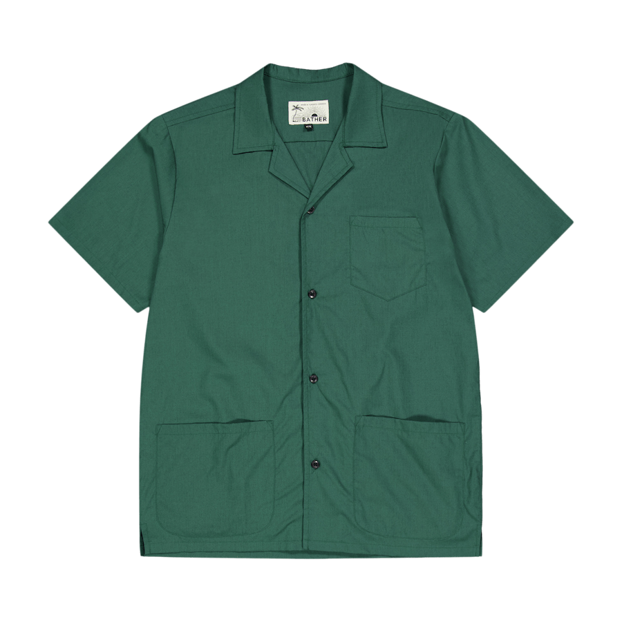 Solid Traveler Camp Shirt Pine