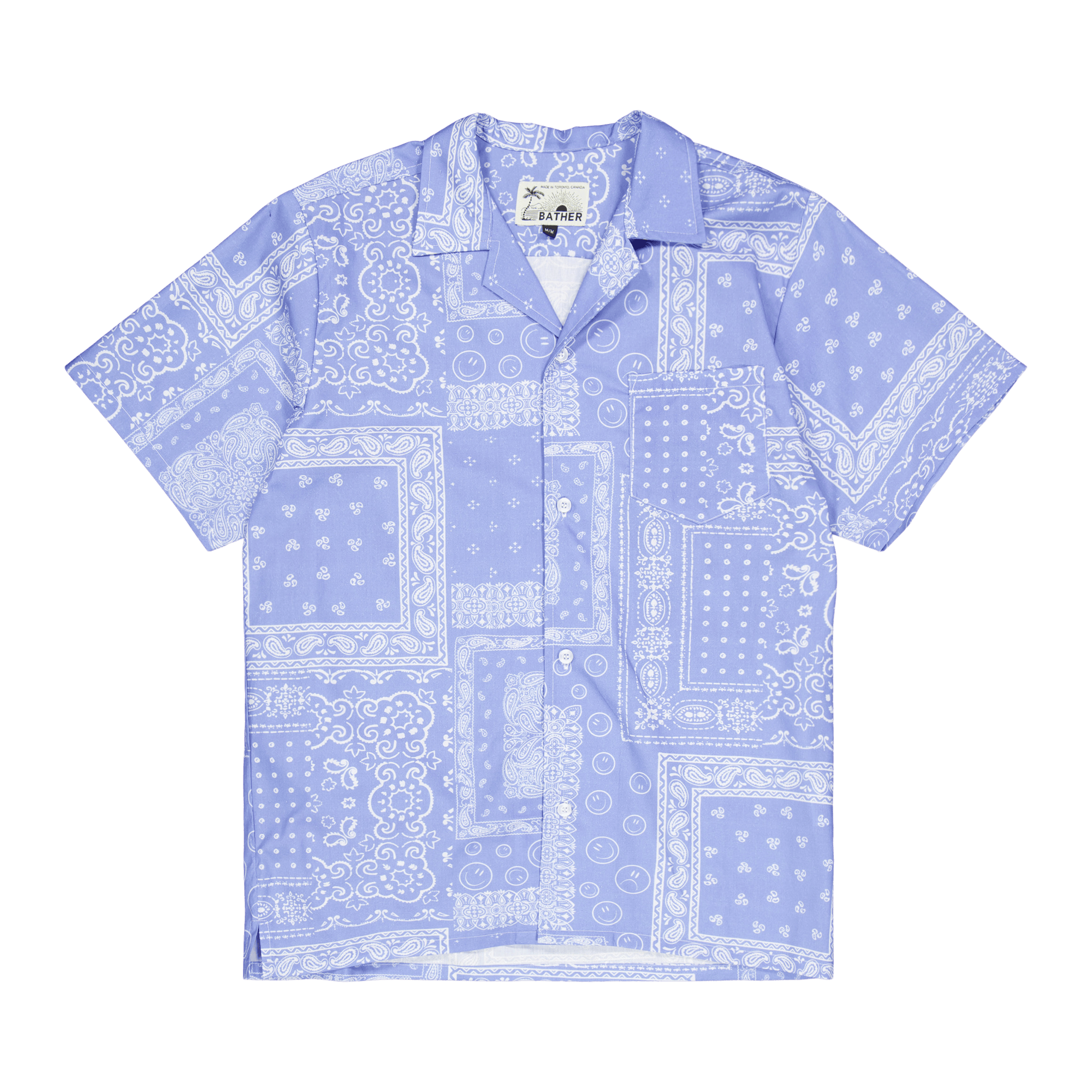 Bandana Camp Shirt Periwinkle