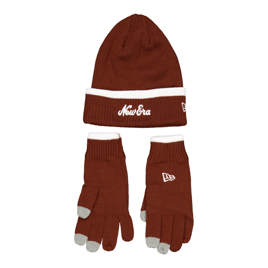 NEW ERA SCRIPT BEANIE GLOVES SET