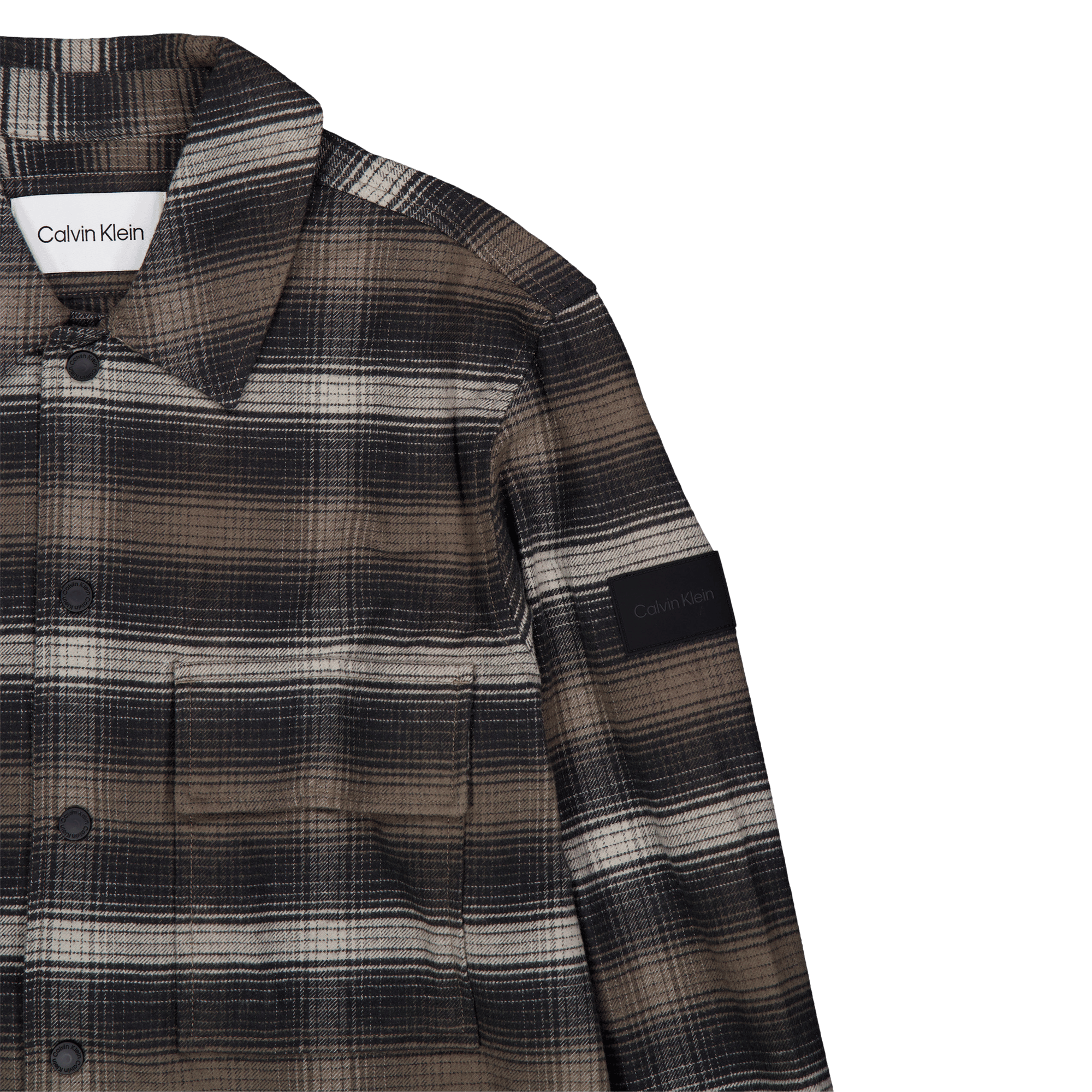 Calvin Klein Flannel Overcheck Overshirt Beh - Bild 3