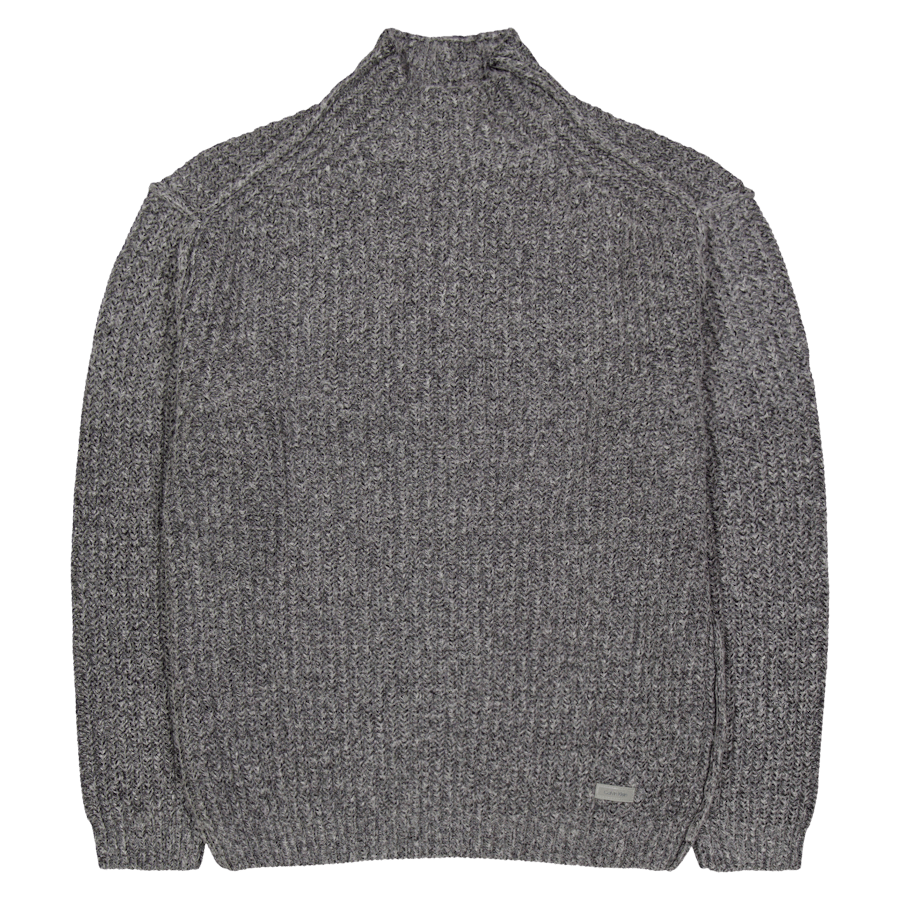 Calvin Klein Half Cardigan Mock Neck Sweat Beh