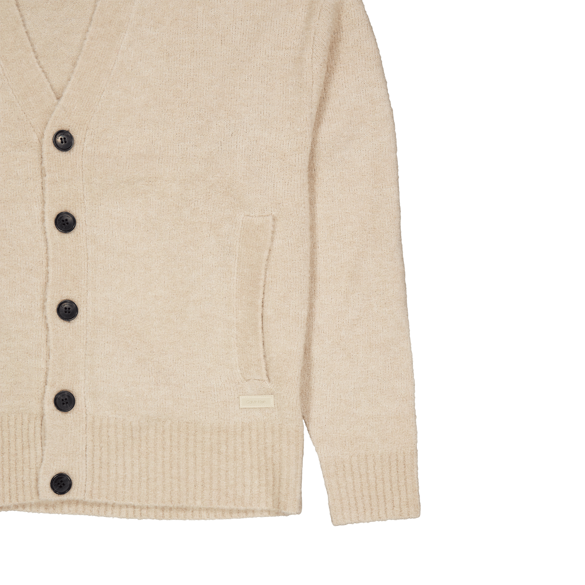 Calvin Klein Wool-blend Boucle Cardigan Pb5 - Fog - Bild 3