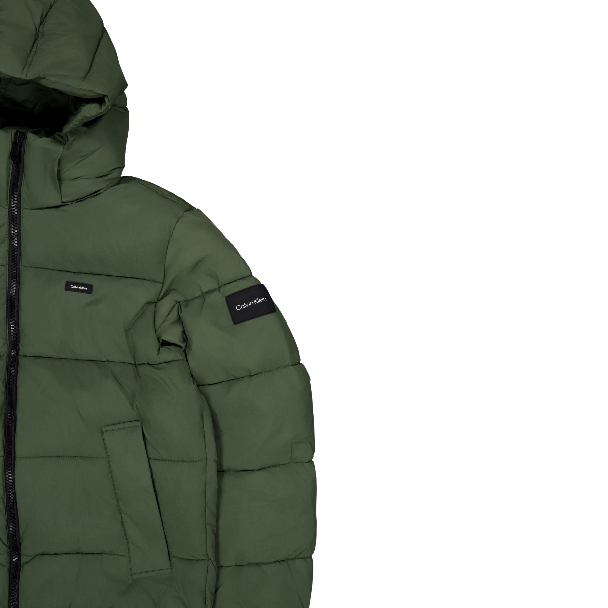 Calvin Klein Crinkle Nylon Quilt Jacket Llp - Thyme - Bild 3