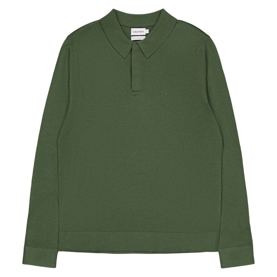 Calvin Klein Merino Polo Sweater Llp – Thyme