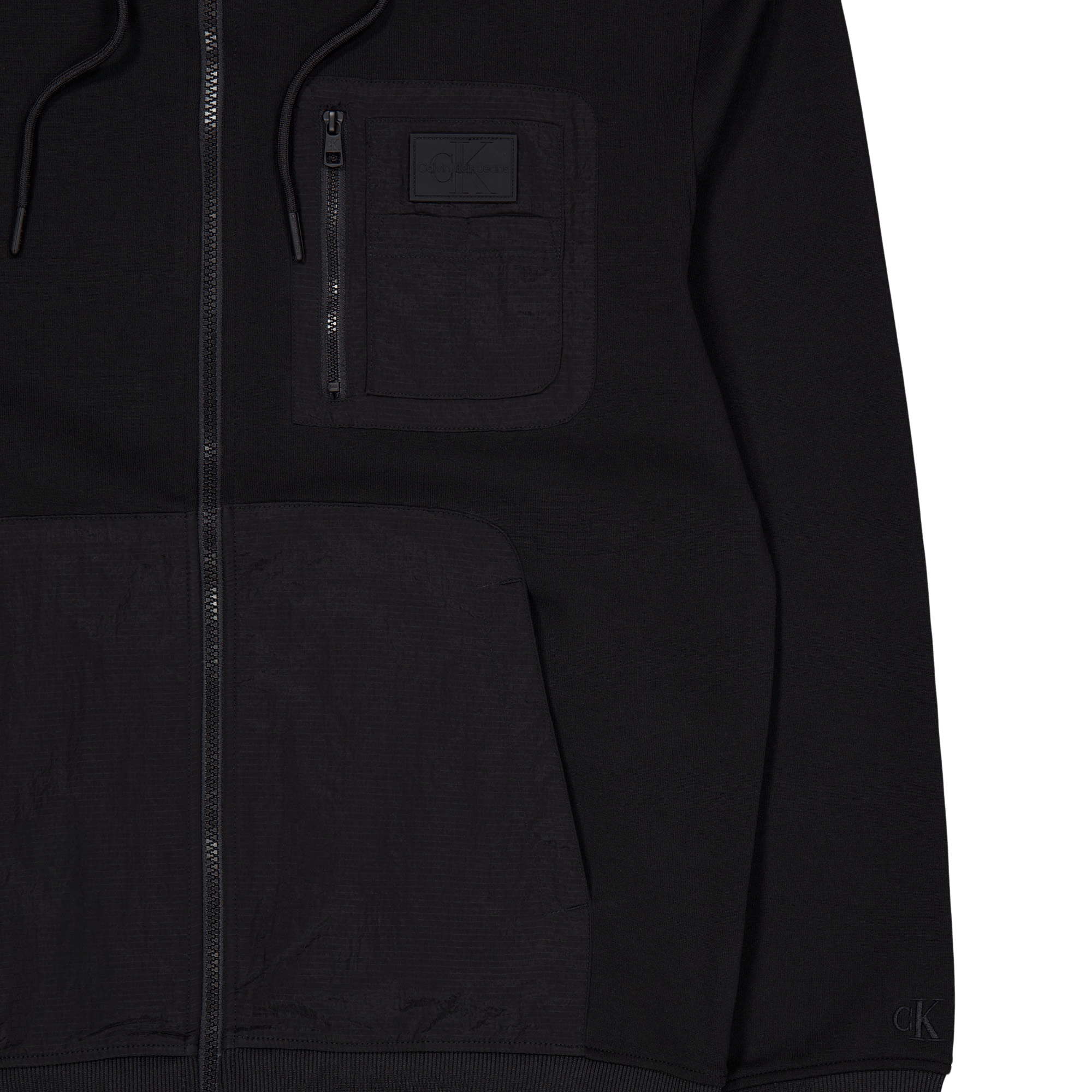 Mix Media Zip Through Hoodie Beh - Bild 4