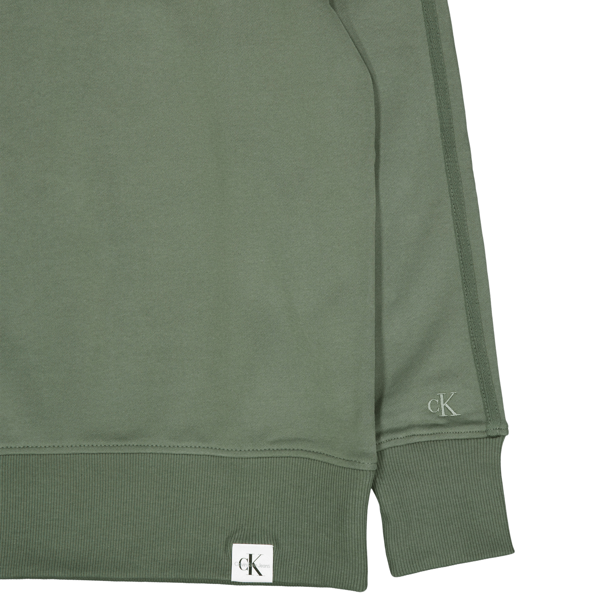 Woven Tab Crew Neck Llp - Thyme - Bild 3