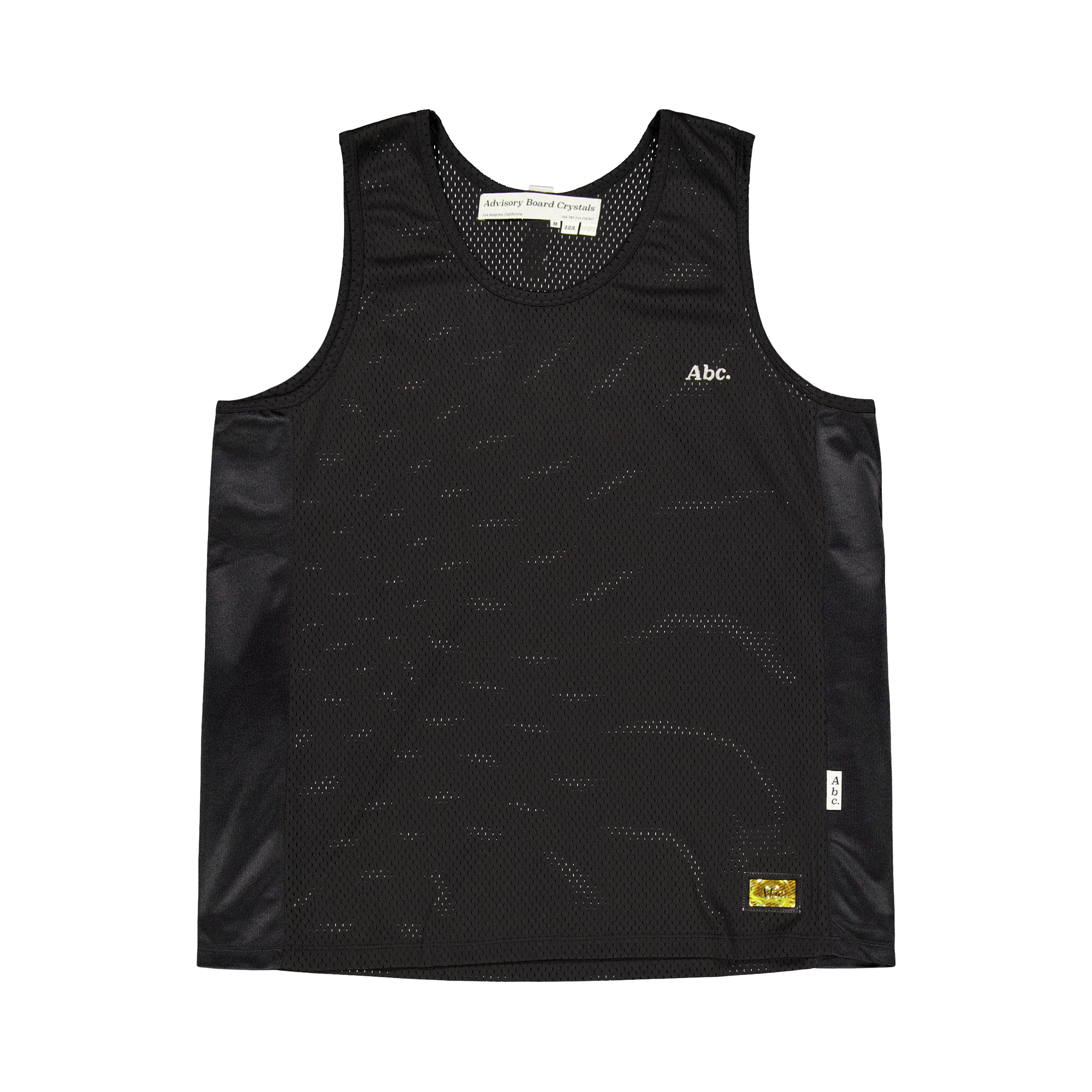 Abc. 123. Mesh Satin Tank Top Black