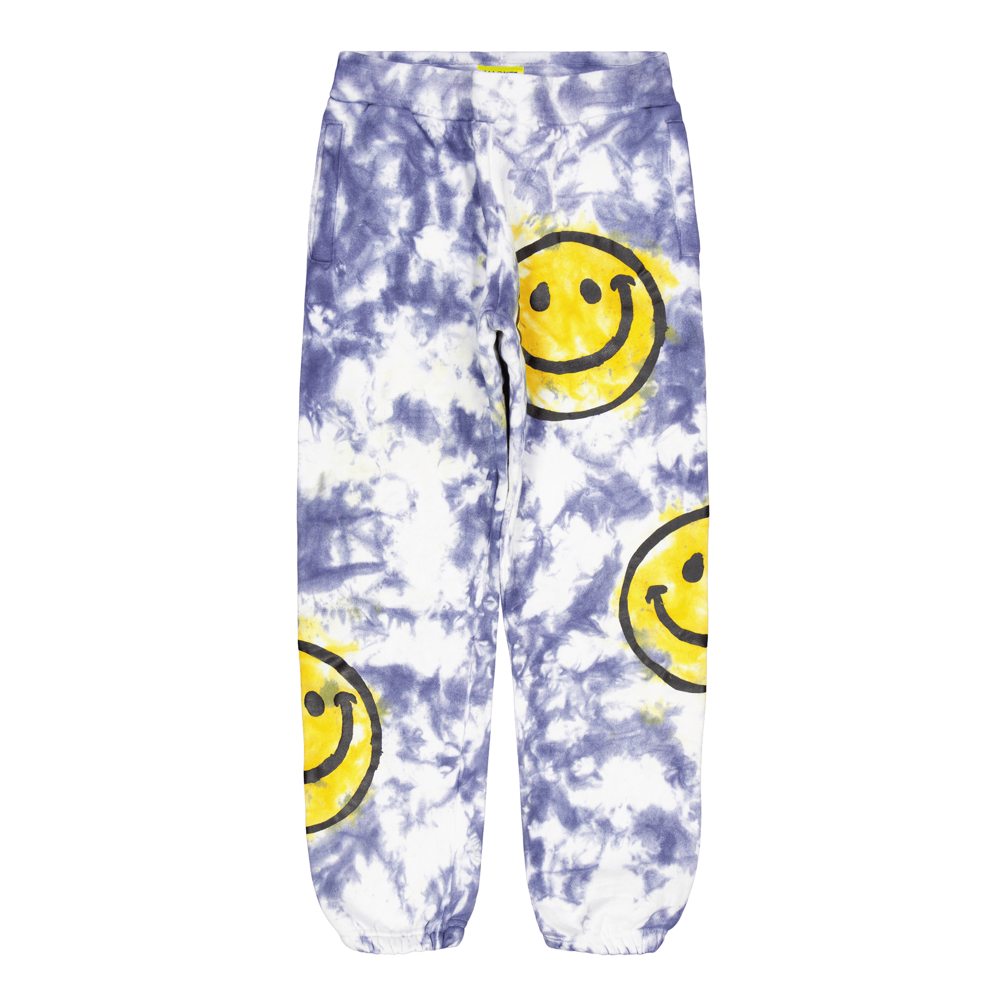 Smiley Sun Dye Sweatpant Yellow Blue Tie-dye