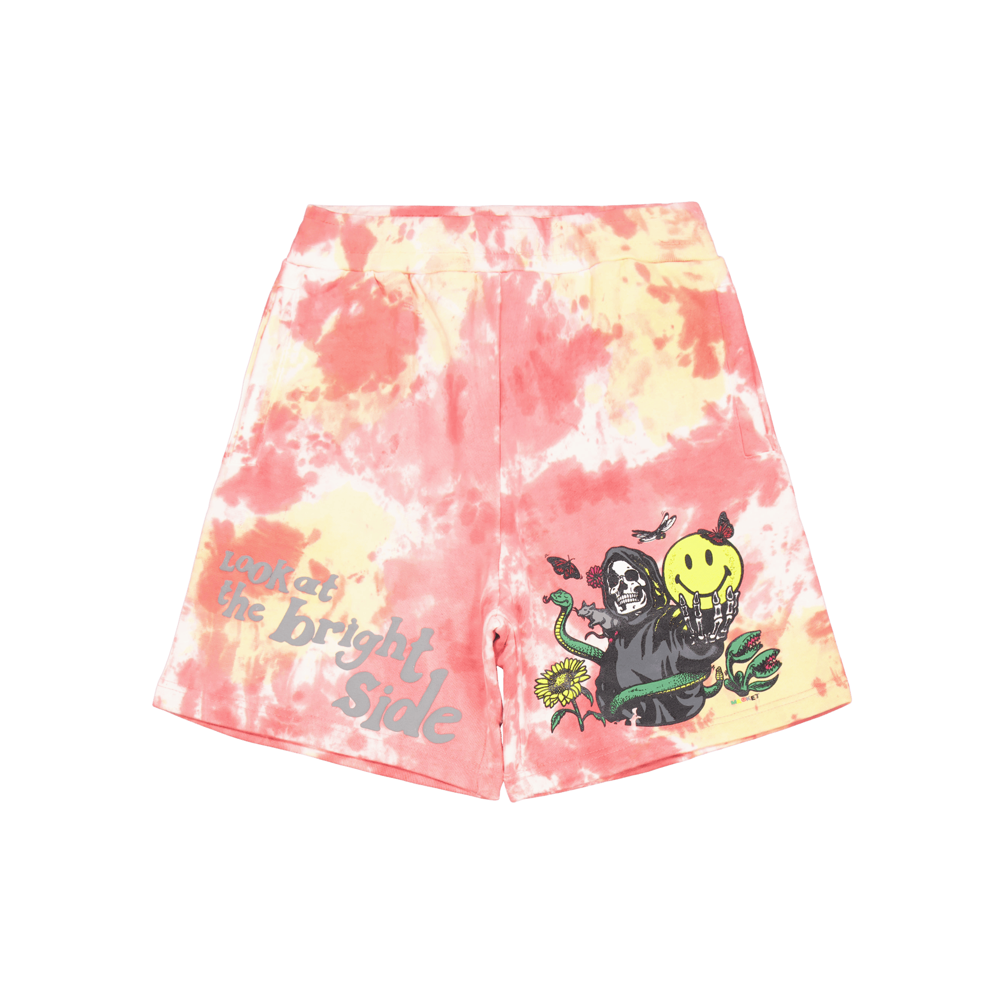 Smiley Look At The Bright Side Pink Tie-dye