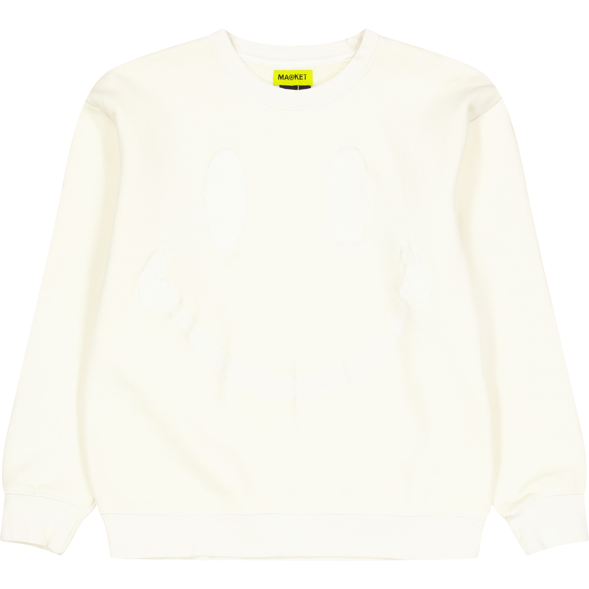 Smiley Oversized Crew Neck Swe Cream