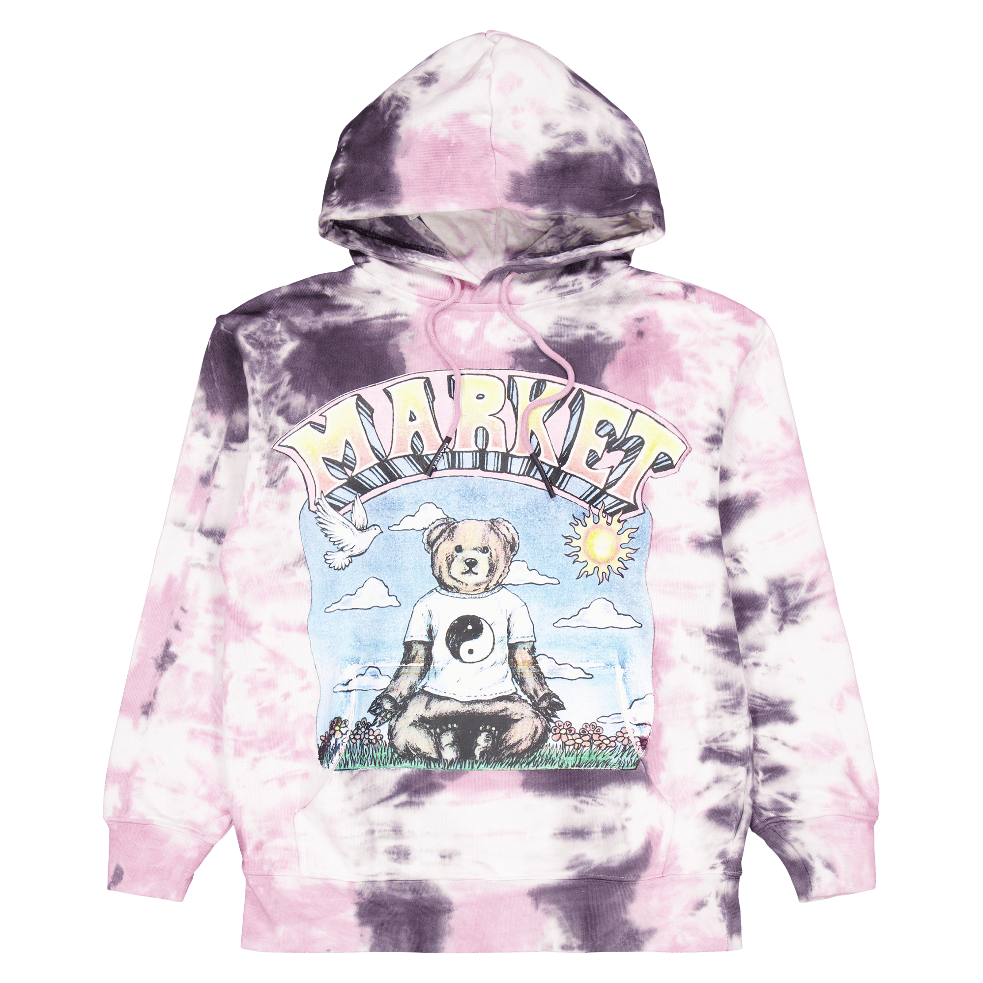 Namaste Bear Day And Night Tie Lavender Lizard Tie-dye