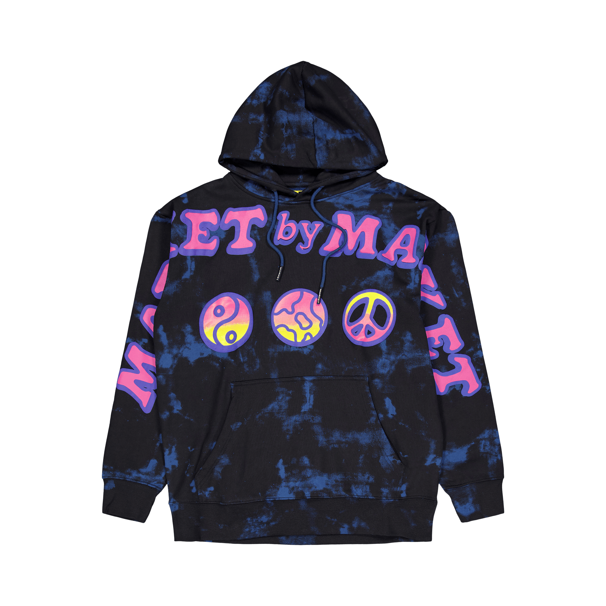 Cali Peace Tie-dye Hoodie Navy Smoke Tie-dye