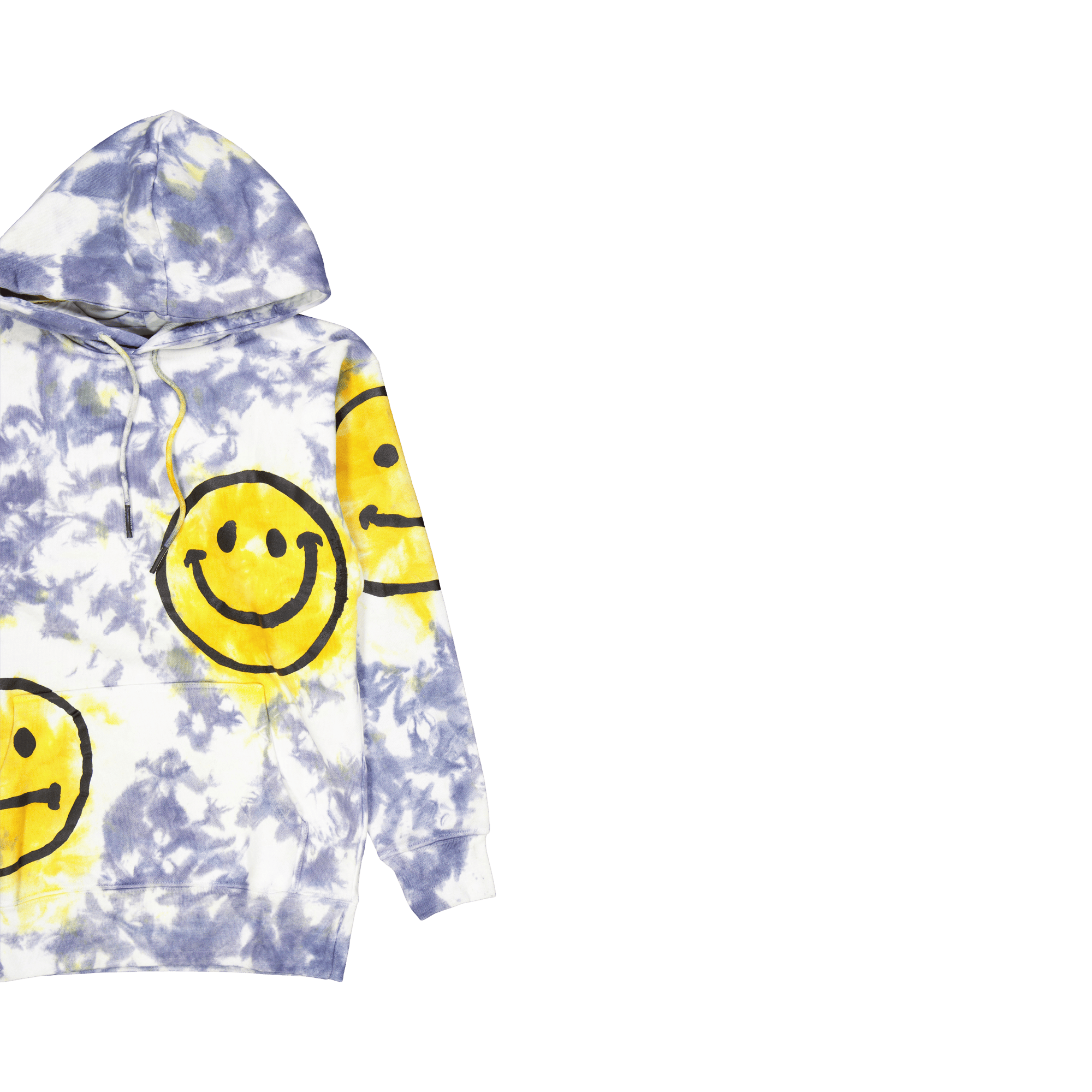 Smiley Sun Dye Hoodie Yellow Blue Tie-dye - Bild 2