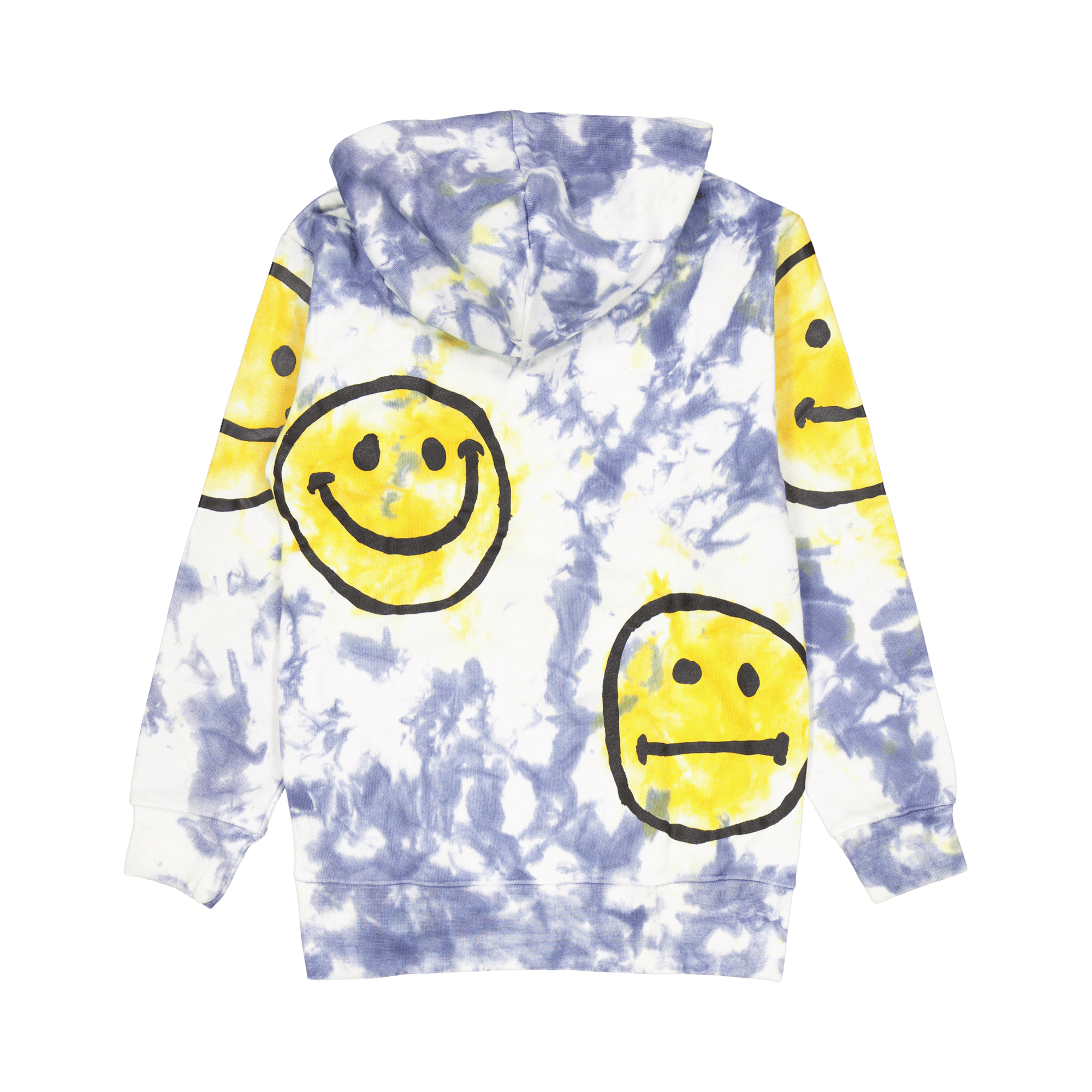 Smiley Sun Dye Hoodie Yellow Blue Tie-dye - Bild 3