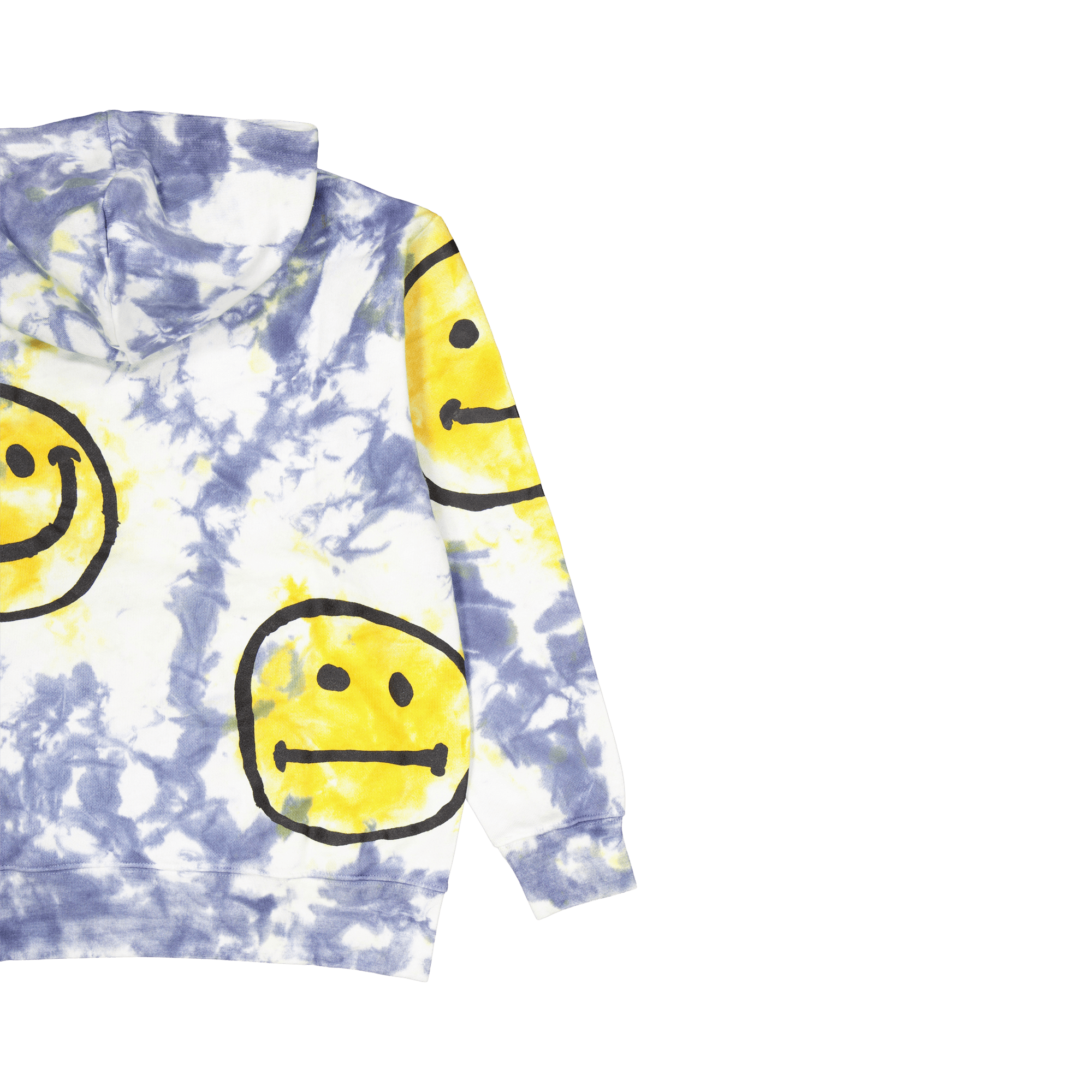 Smiley Sun Dye Hoodie Yellow Blue Tie-dye - Bild 4