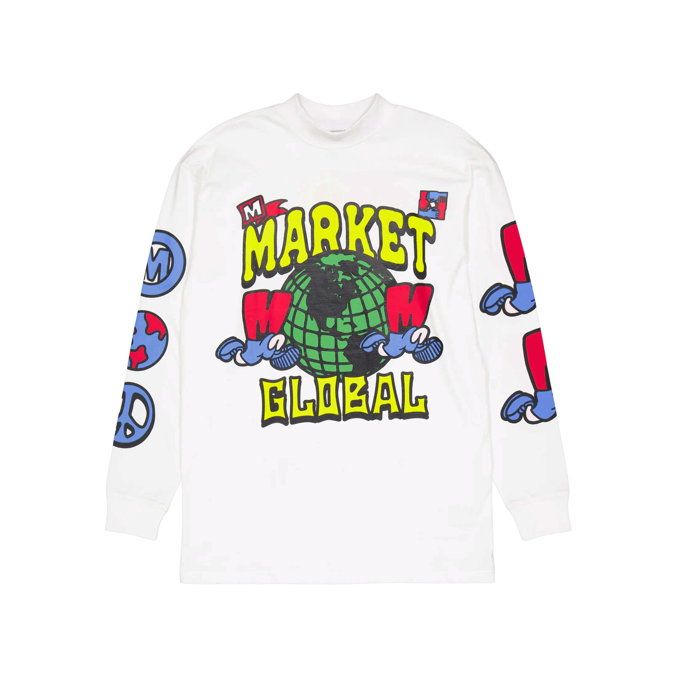 Market Runs The World Mock Nec White