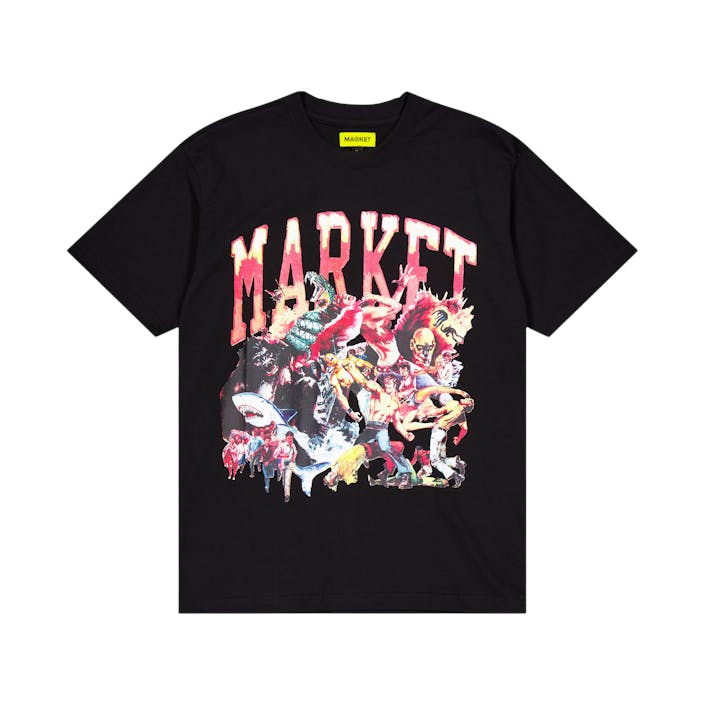 Market Arc Animal Mosh Pit Tsh Black, Unisex, Kleding, Tops, Multi kleur, 2XL