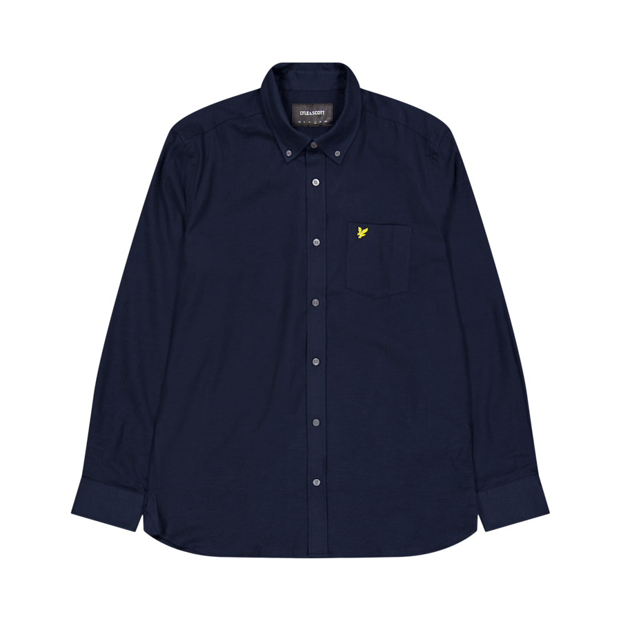 Plain Flannel Shirt Z271 Dark