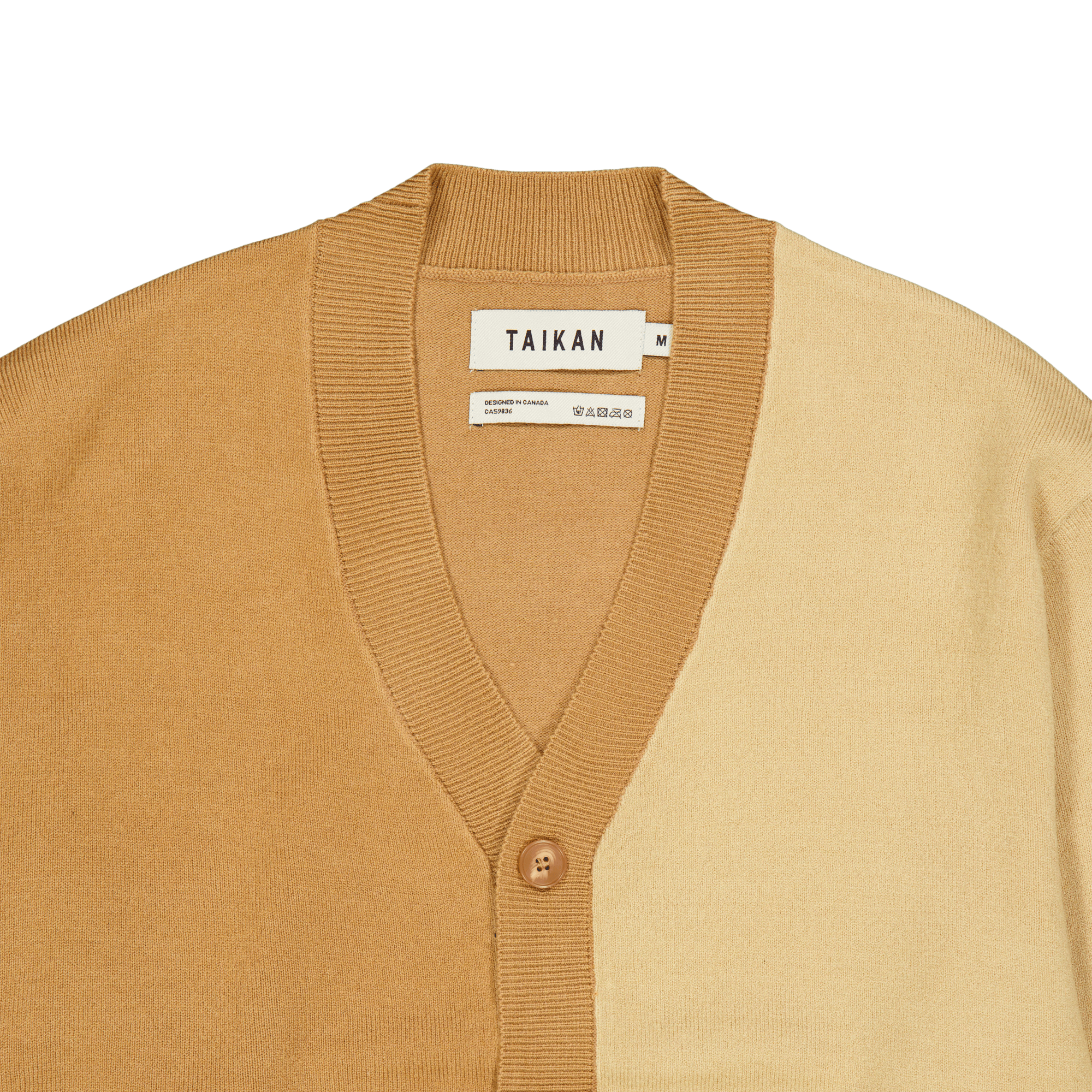 Colour Blocked Cardigan-tan/cr Tan/cream - Bild 3