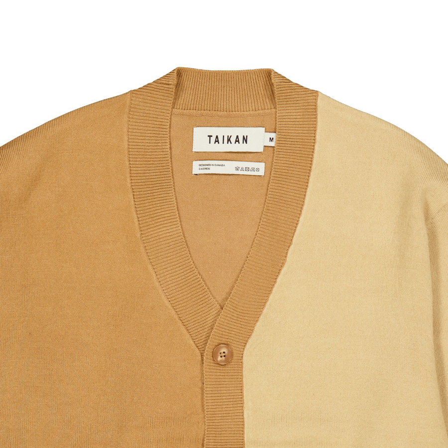 Colour Blocked Cardigan-tan/cr Tan/cream - Bild 3