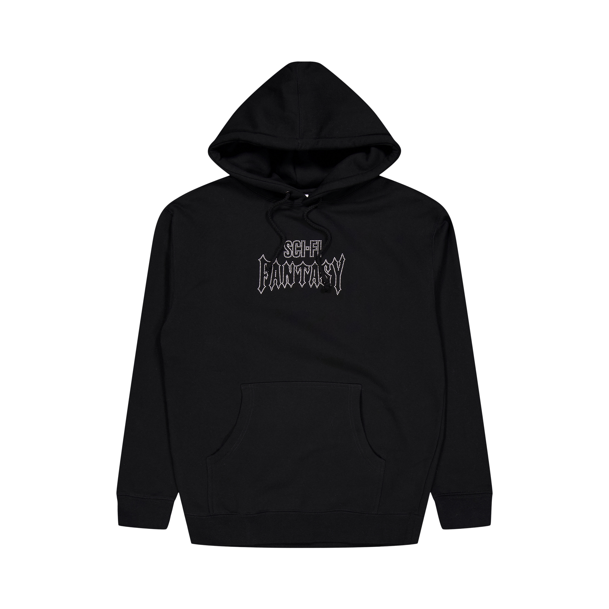 Studded Biker Hood Black