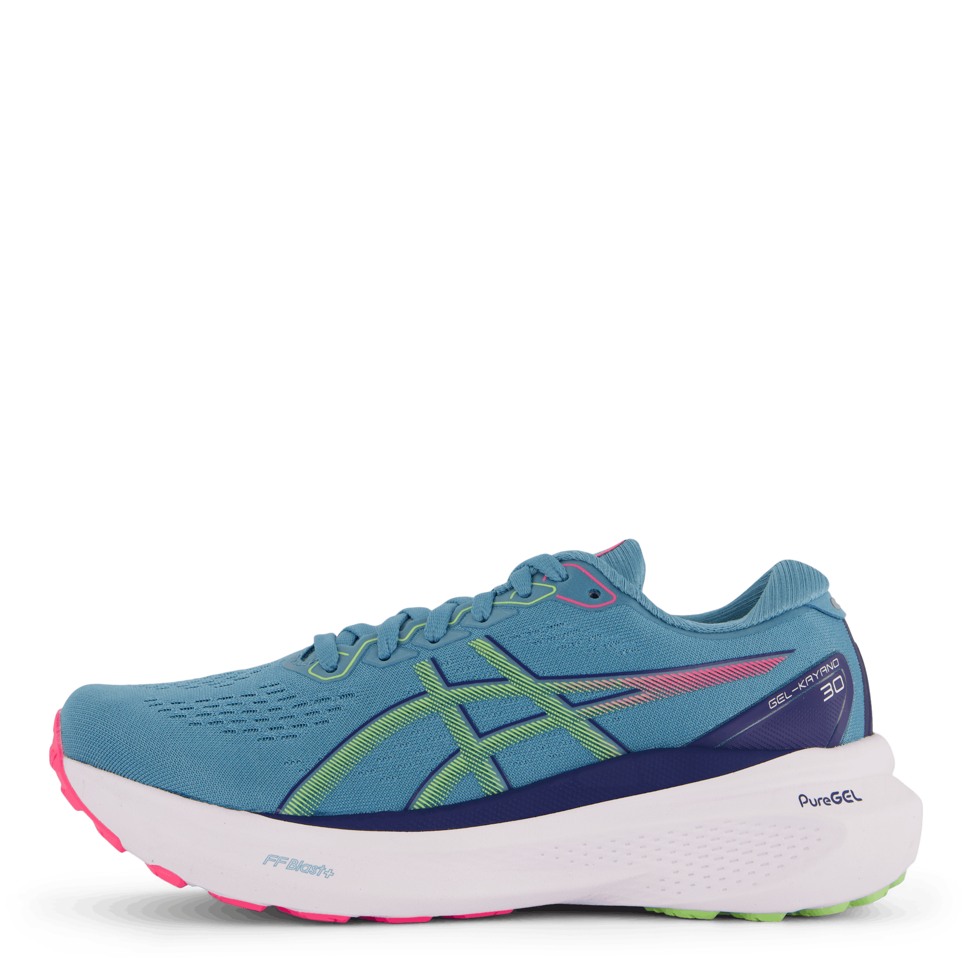 Gel-kayano 30 Gris Blue/ Lime Green, Unisex, Skor, Sneakers, sportskor, ASICS/Blå, EU 39