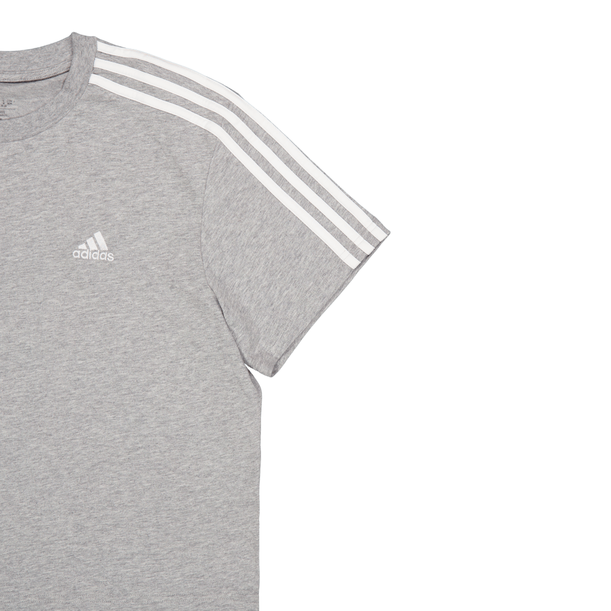 Essentials 3-Stripes Single Jersey Crop Top Medium Grey Heather