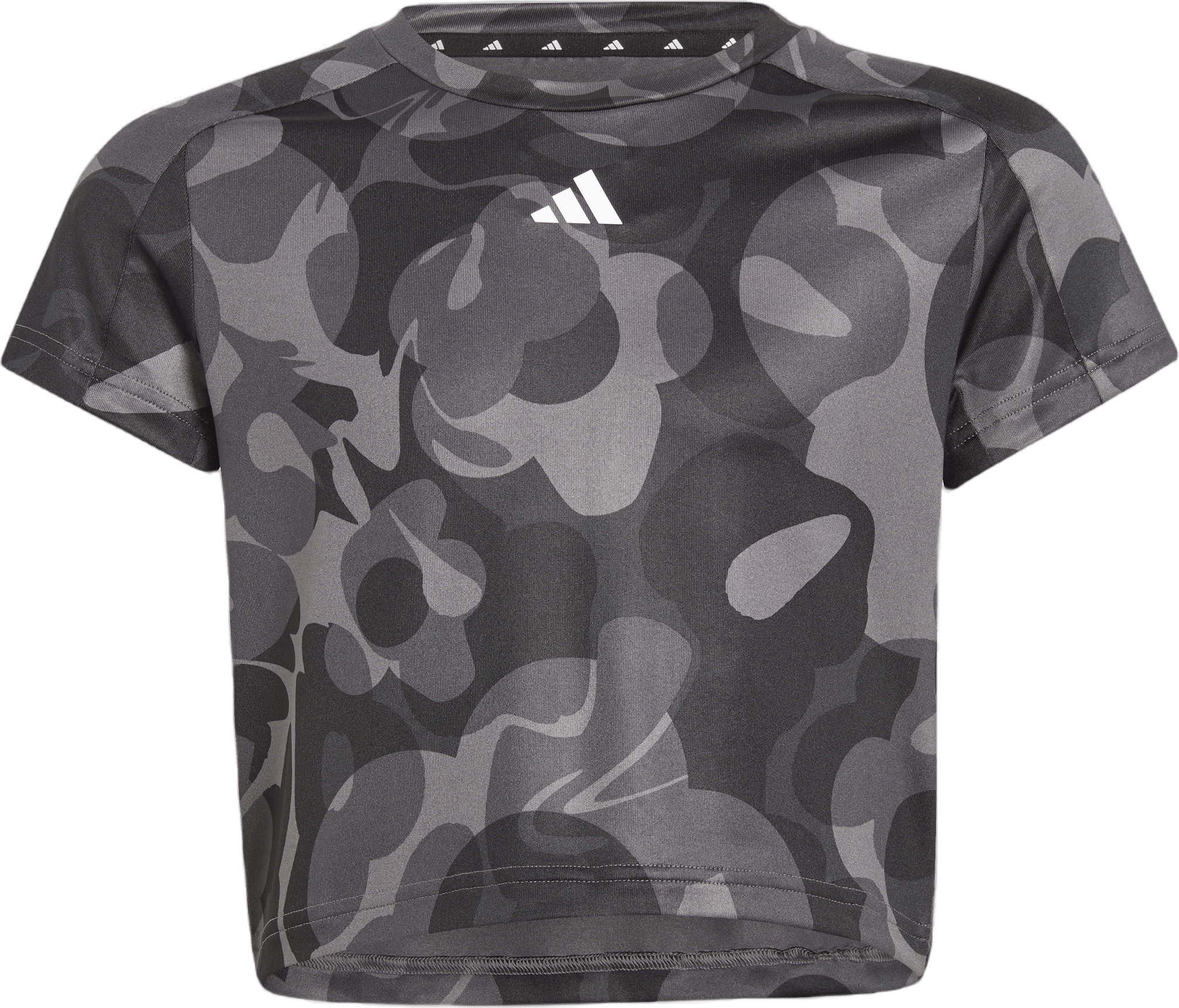 Essentials AEROREADY Seasonal Print Crop T-Shirt Kids Black