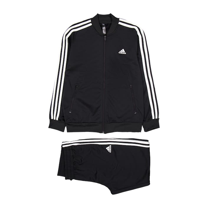 Essentials 3-Stripes Tracksuit Black, Female, Apparels, T-shirt, Black, XS
