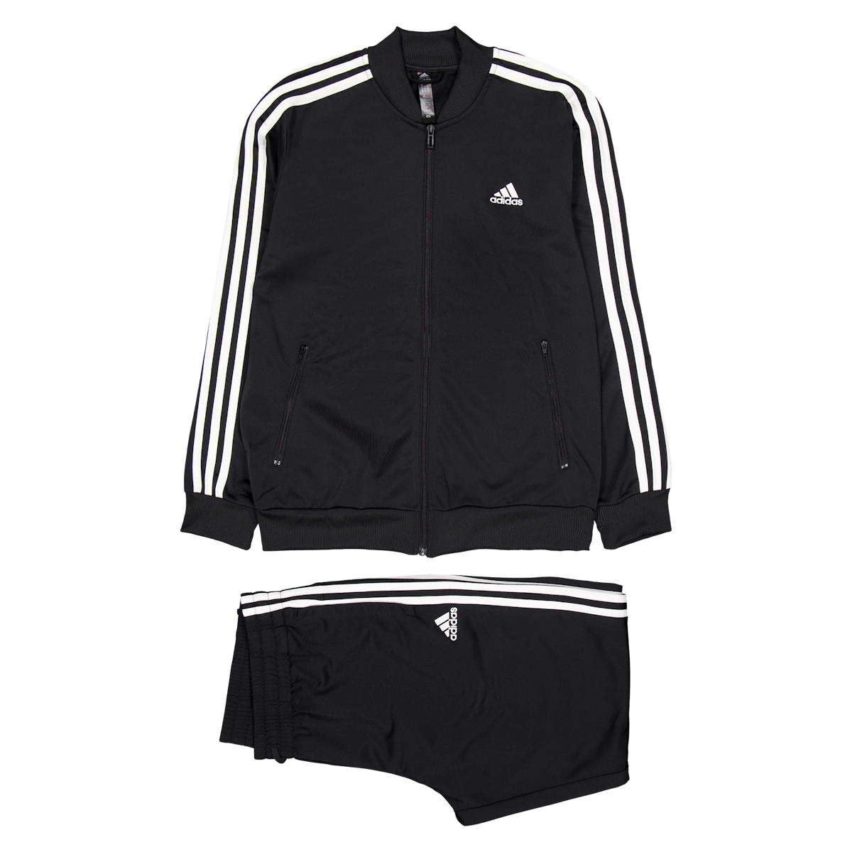 Essentials 3-Stripes Tracksuit Black