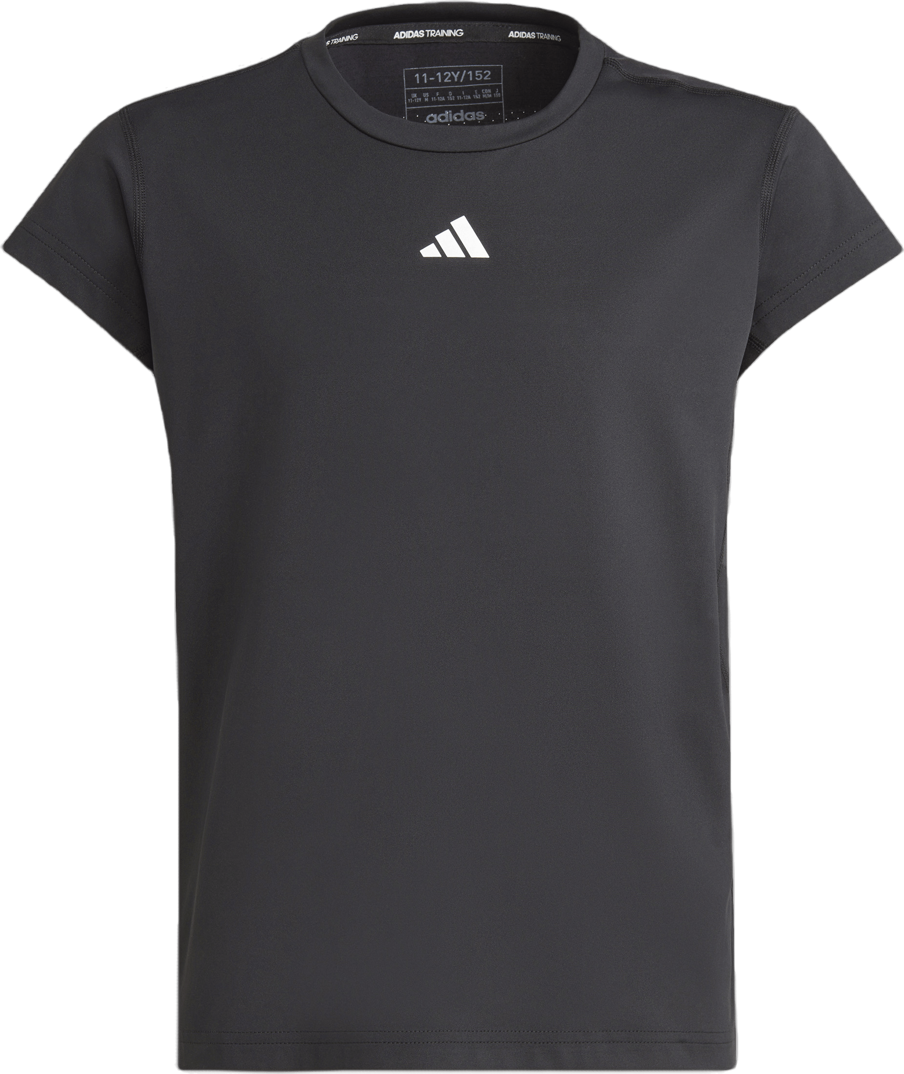 AEROREADY 3-Stripes T-Shirt Black, Unisex, Kleding, T-shirt, Training, Zwart, 140