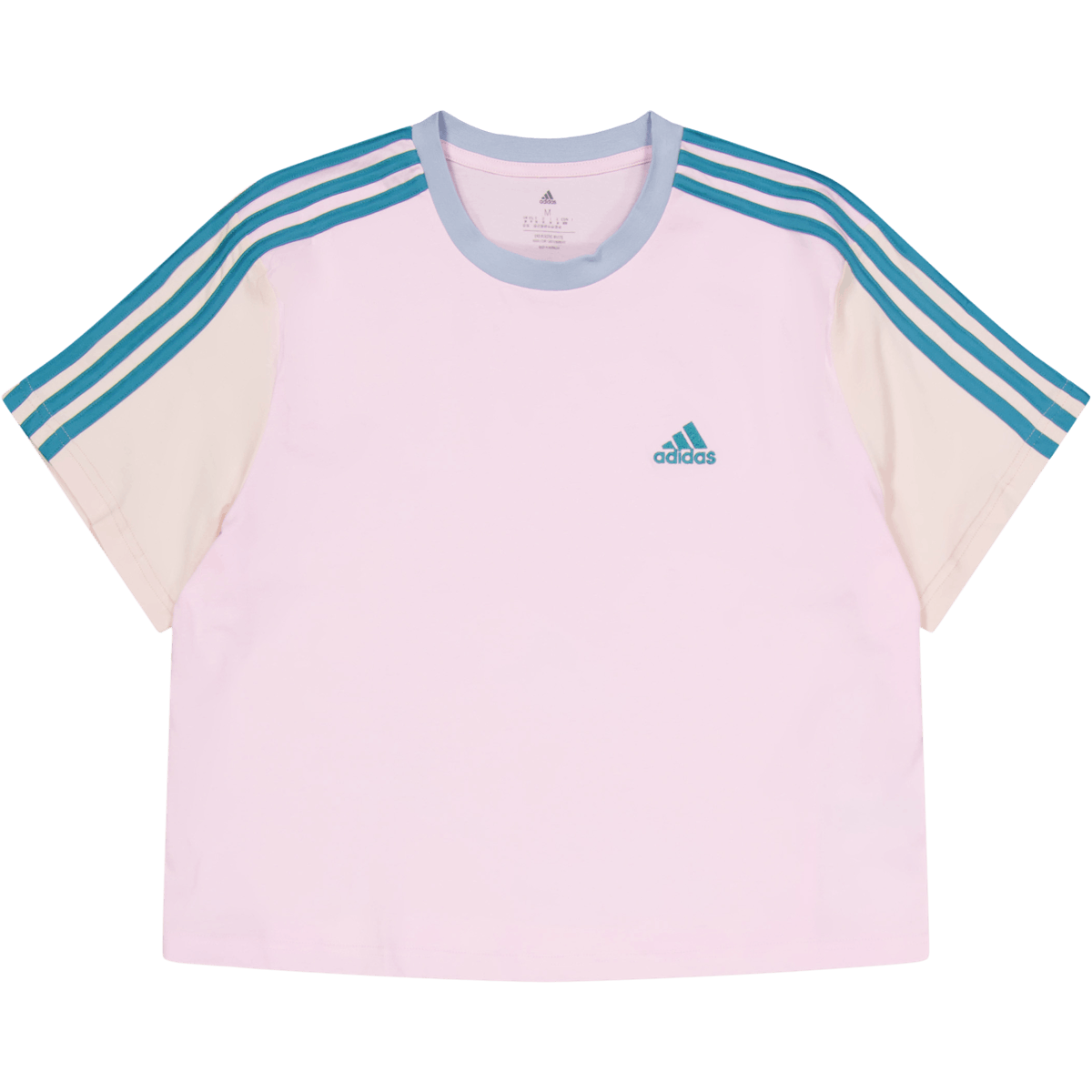 Essentials 3-Stripes Single Jersey Crop Top Clear Pink