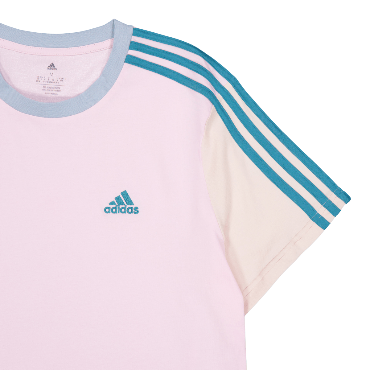 Essentials 3-Stripes Single Jersey Crop Top Clear Pink