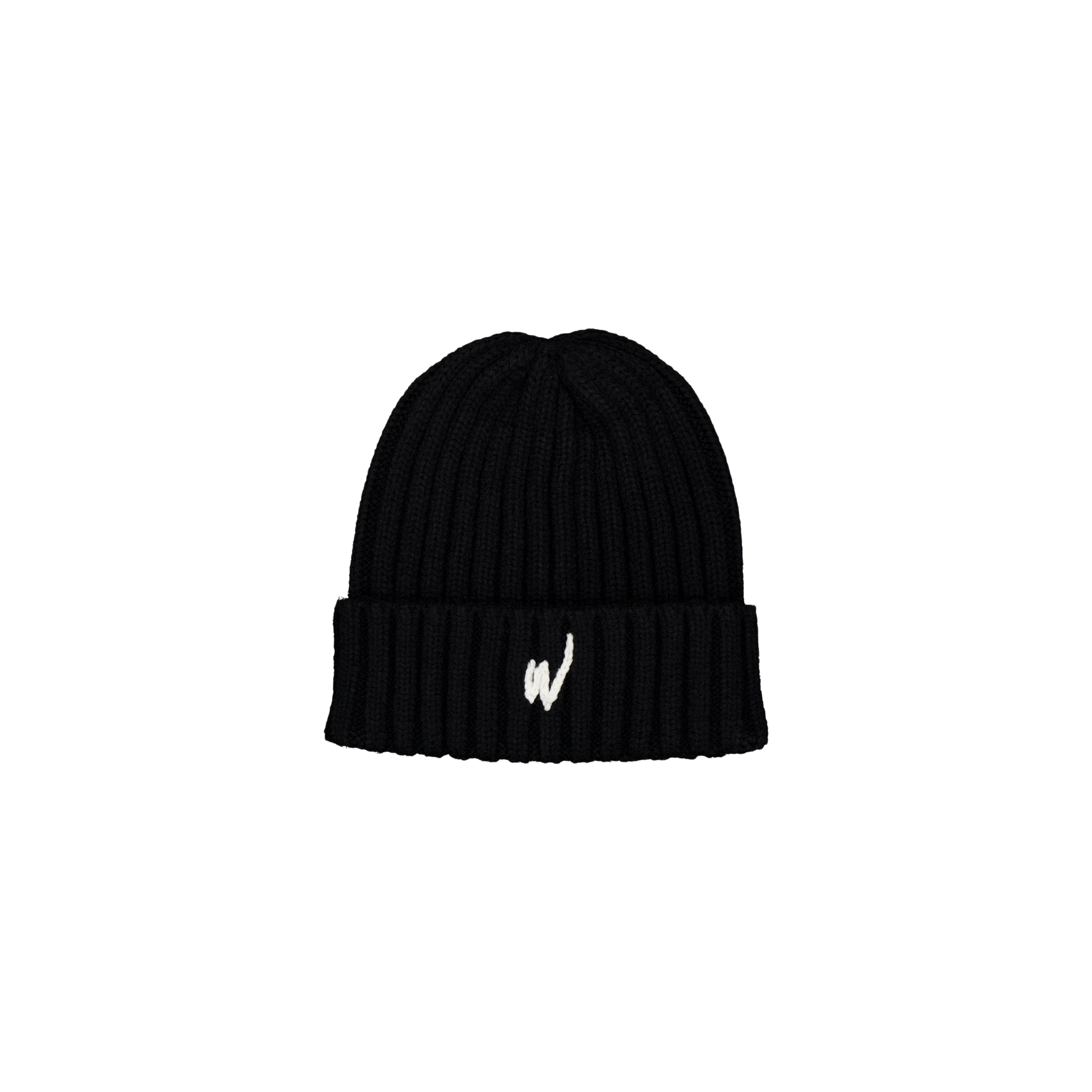 W Logo Beanie Black