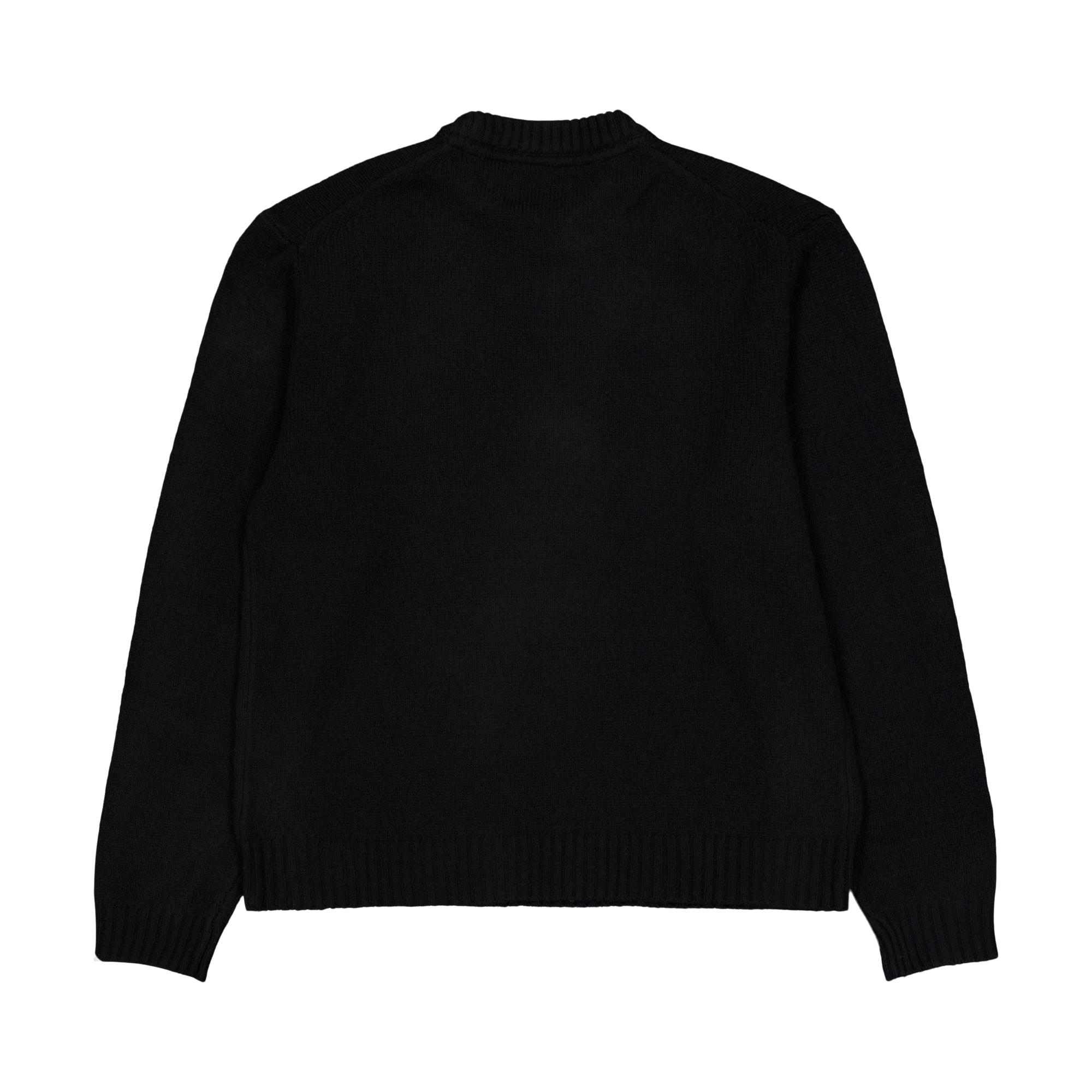 Intarsia Logo Crewneck Knit Black - Bild 2