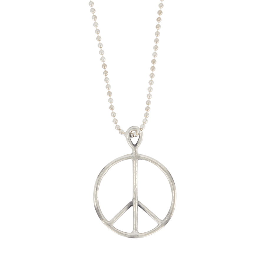 Peace Pendant – Ball Chain / 9 Silver