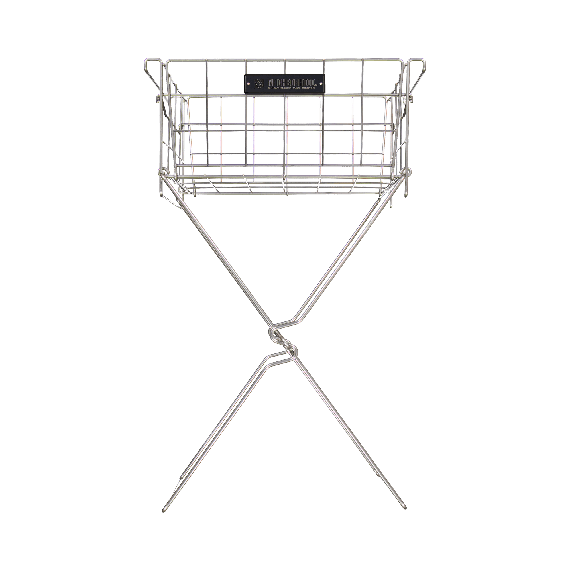 Folding Basket & Stand Set Silver, Male, varusteet, Lisätarvikkeet, Hopea, ONESIZE