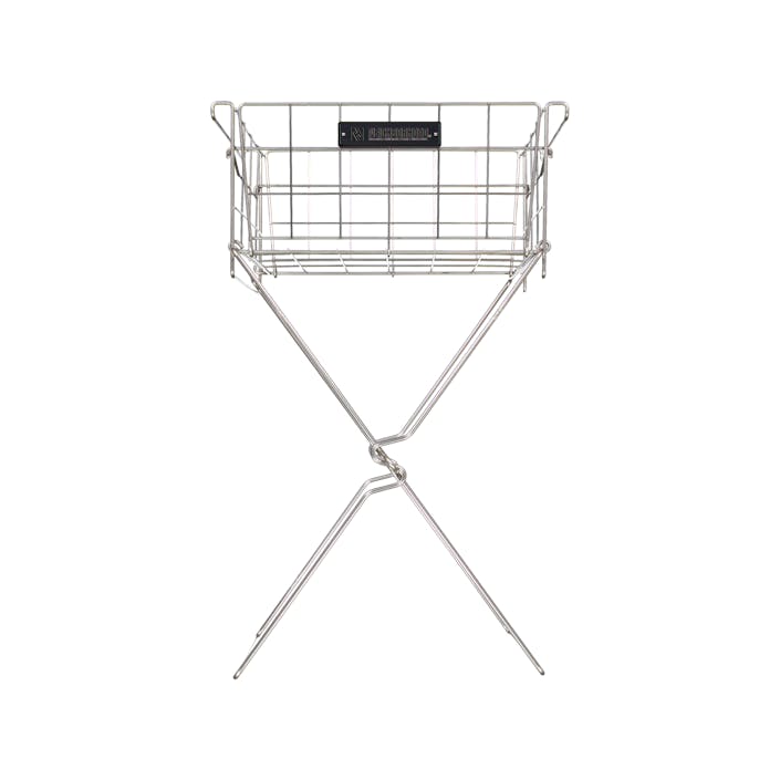 Folding Basket & Stand Set Silver, Male, varusteet, Lisätarvikkeet, Hopea, ONESIZE