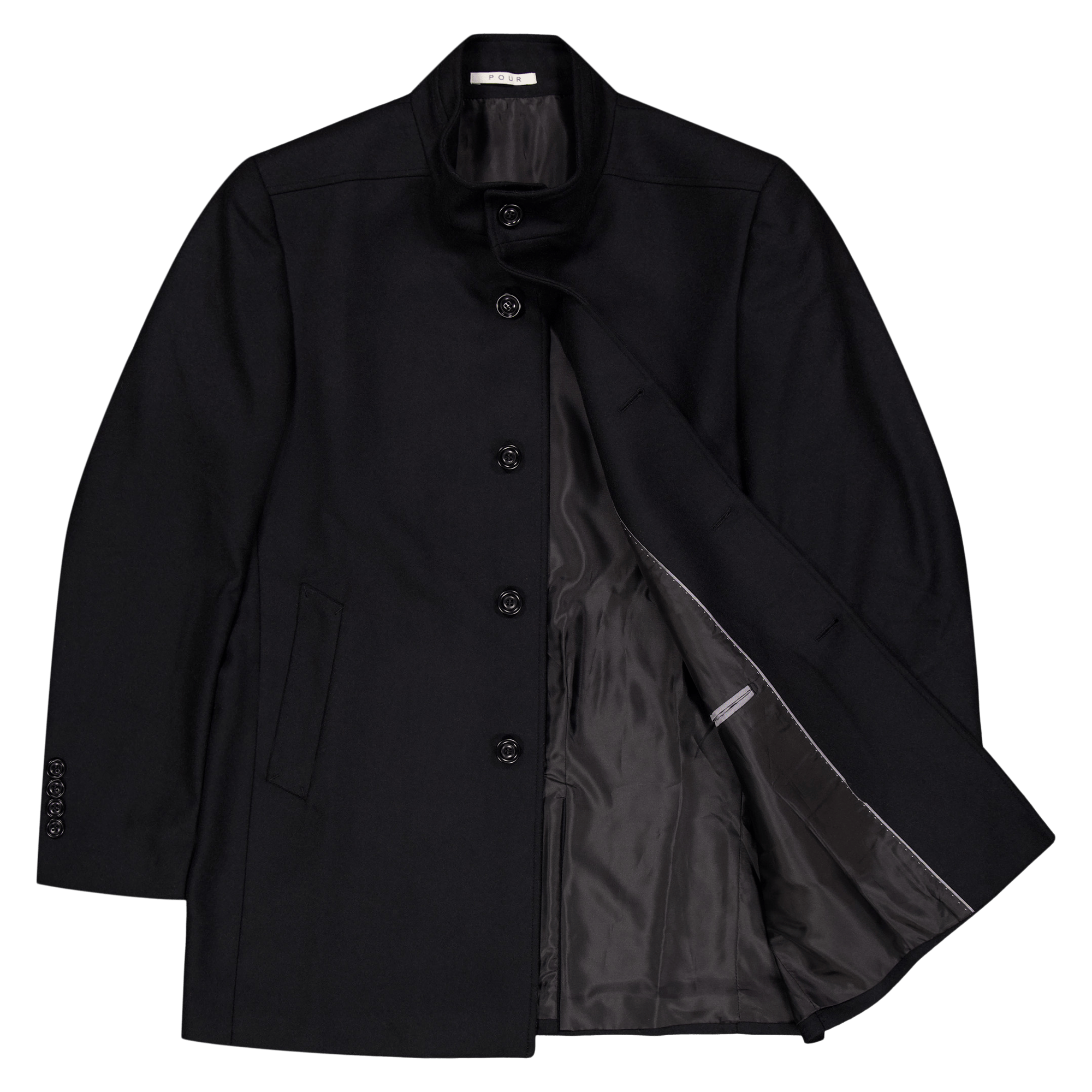 Stand Collar Coat POUR - Bild 4