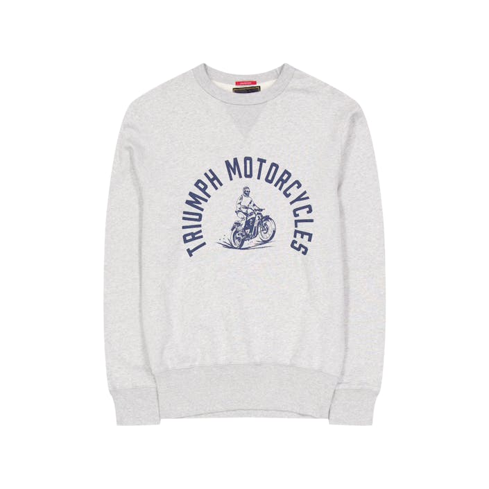 Crewneck Flywheel Triumph, Male, Apparels, Tops, White, S