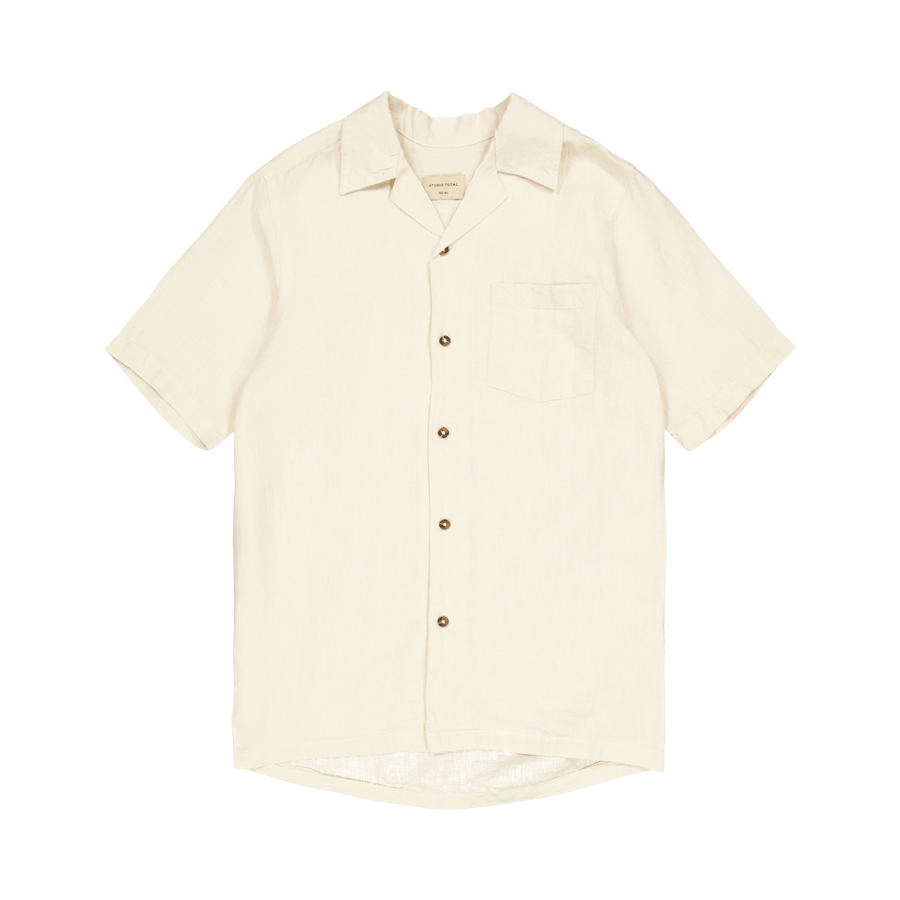 Linen Camp Shirt Ecru