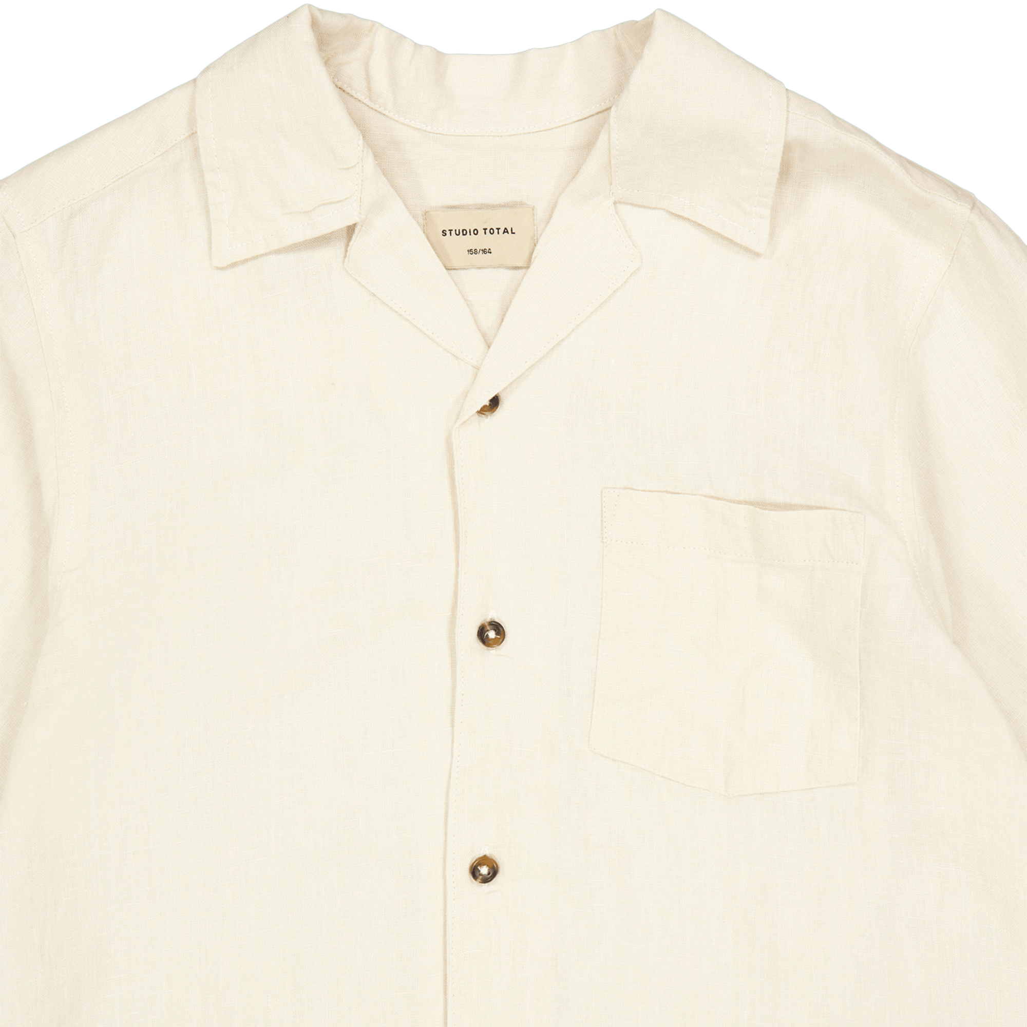 Linen Camp Shirt Ecru - Bild 3