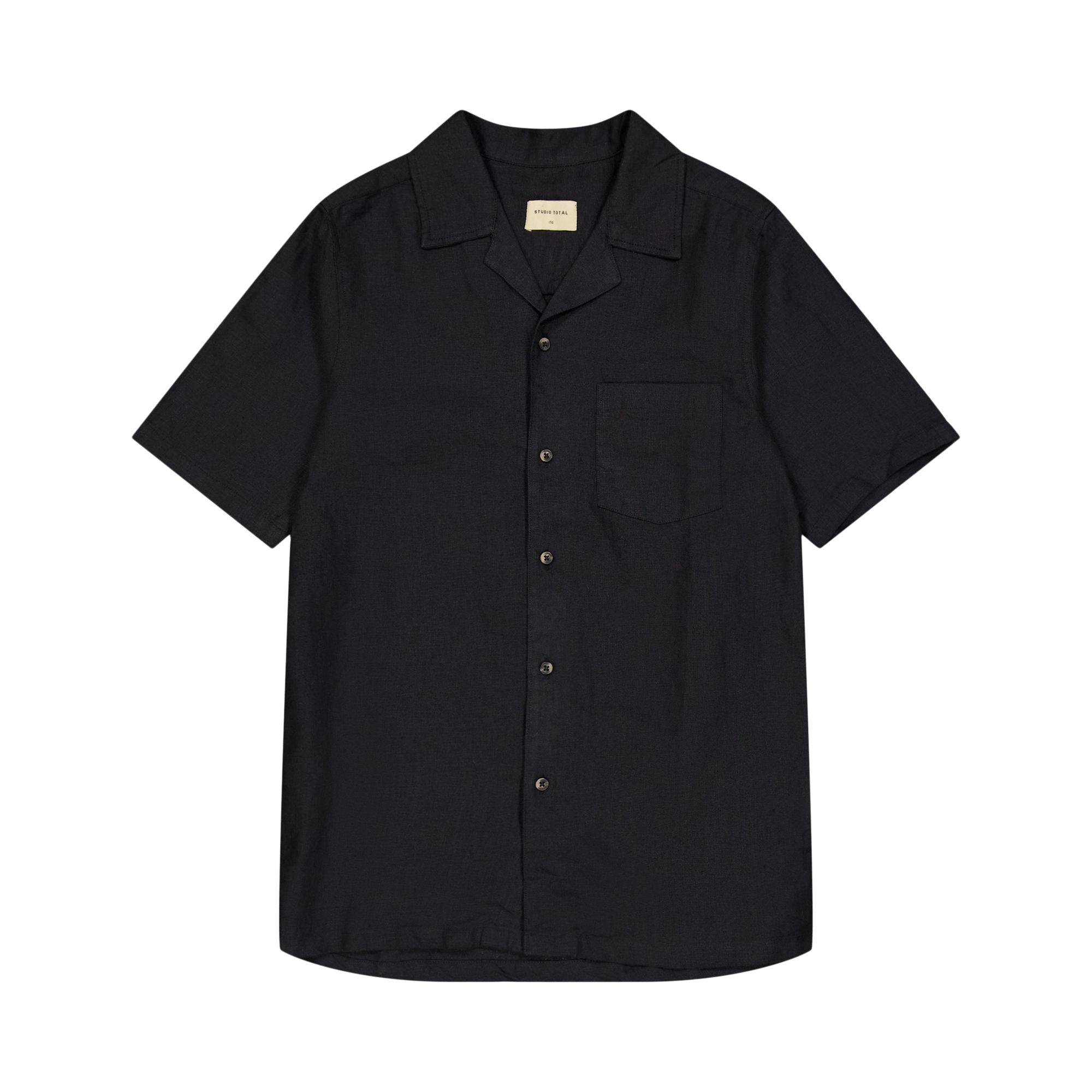Linen Camp Shirt Black