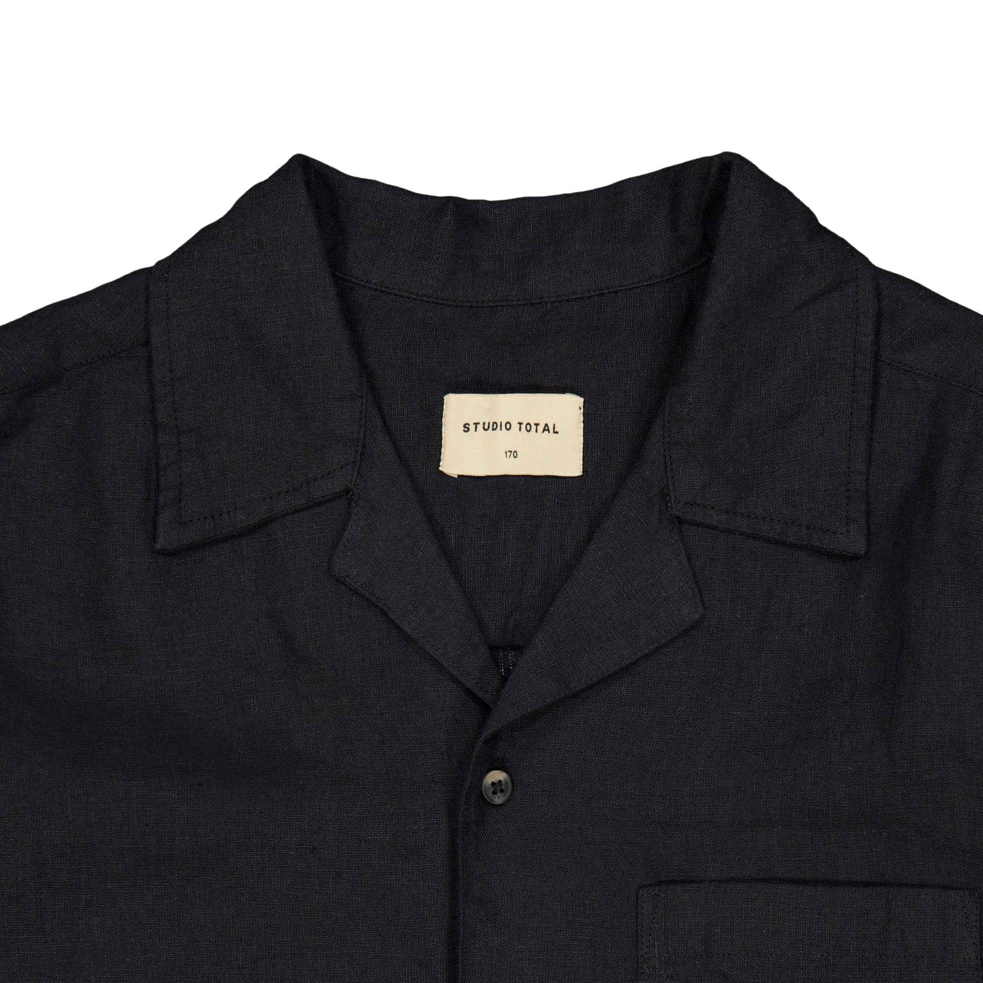 Linen Camp Shirt Black - Bild 3